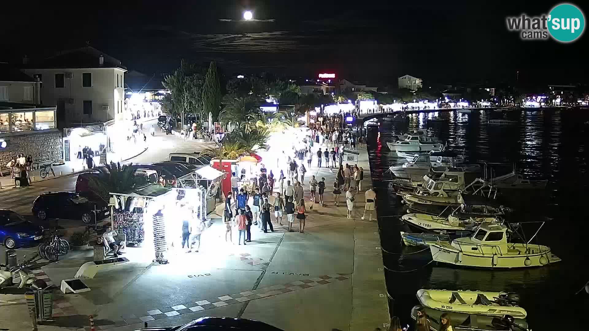 Webcam Novalja seaside promenade