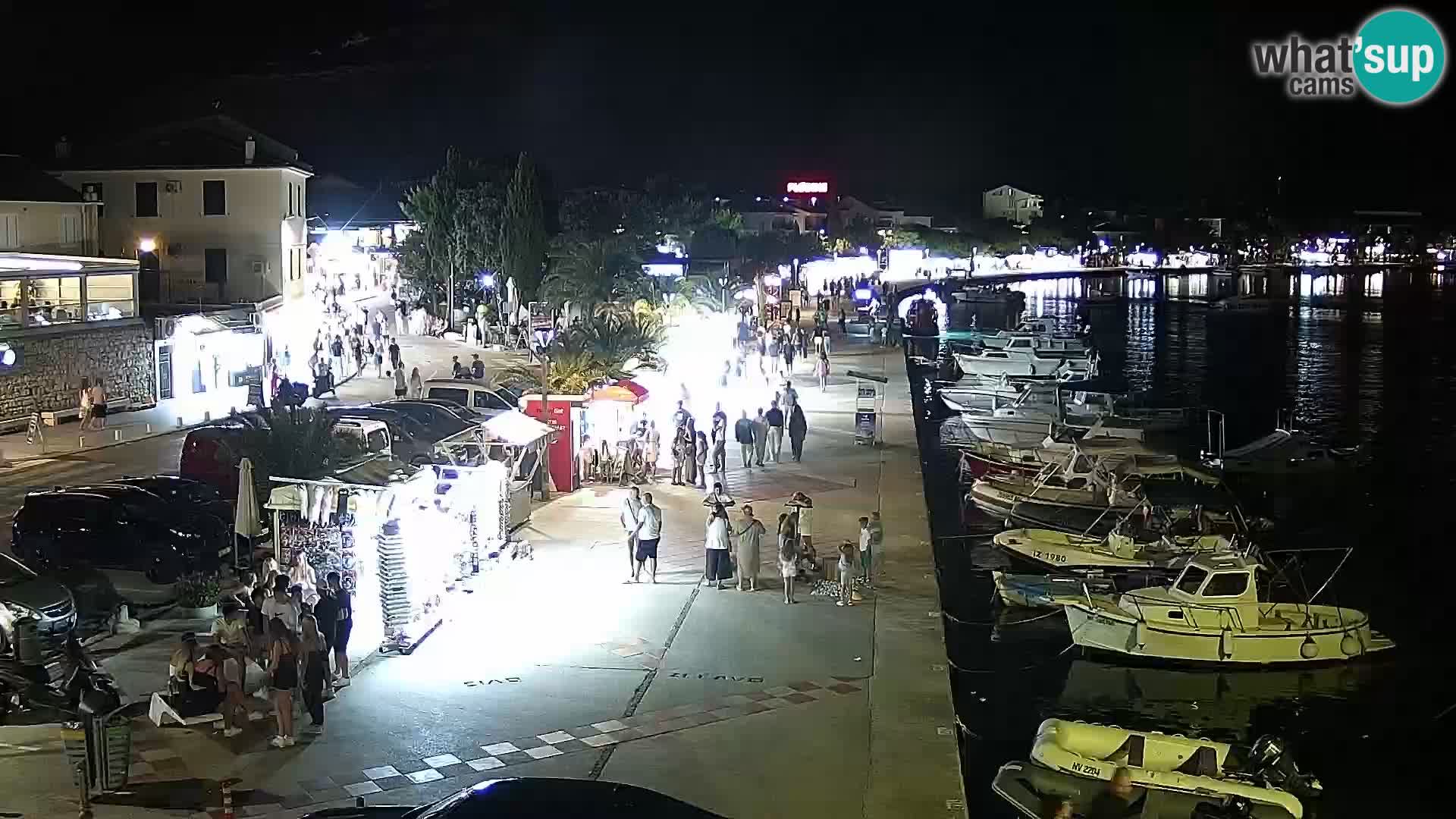 Novalja spletna kamera promenada