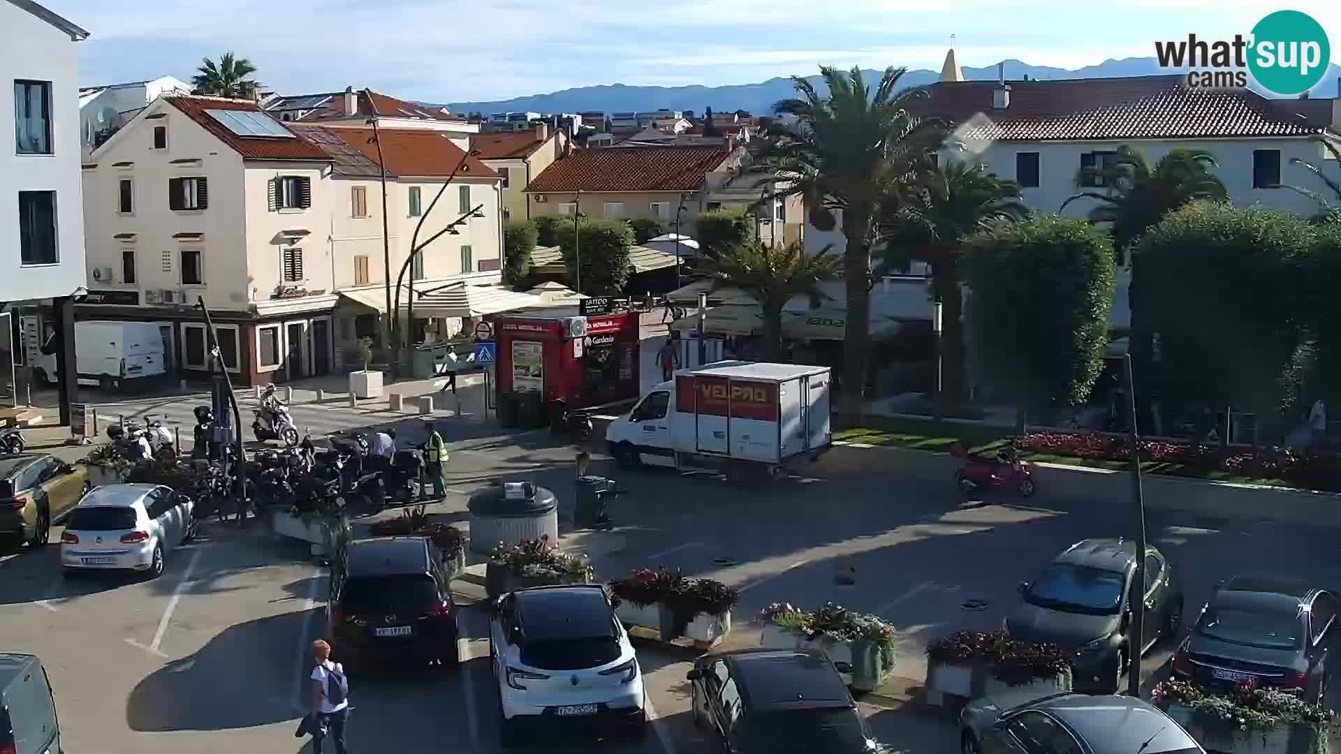 Webcam Novalja seaside promenade