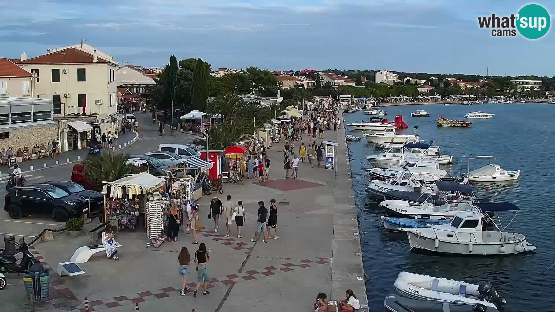Webcam Novalja seaside promenade
