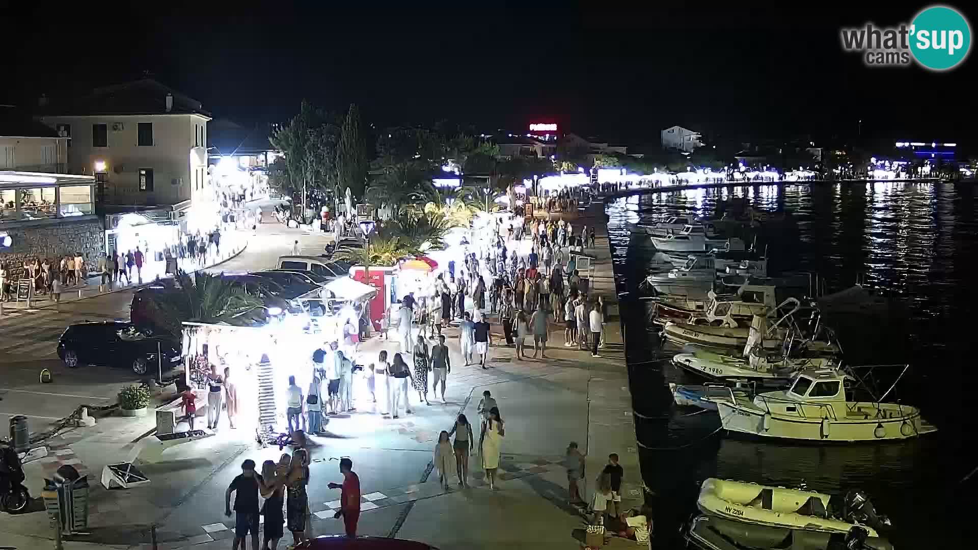 Webcam Novalja seaside promenade