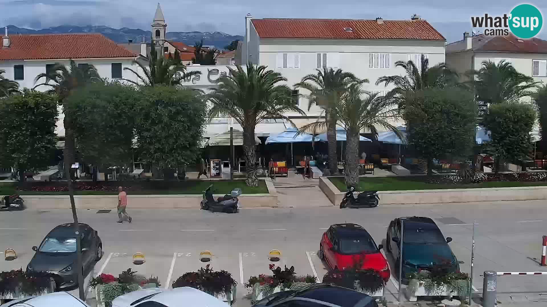 Webcam Novalja seaside promenade