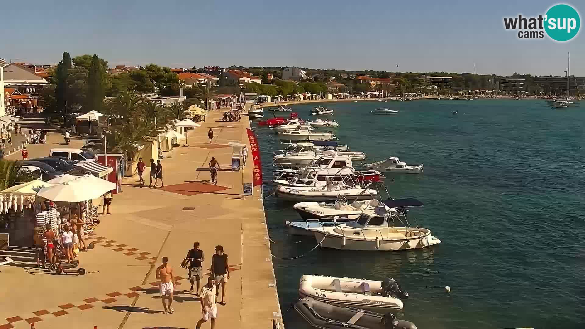Webcam Novalja seaside promenade