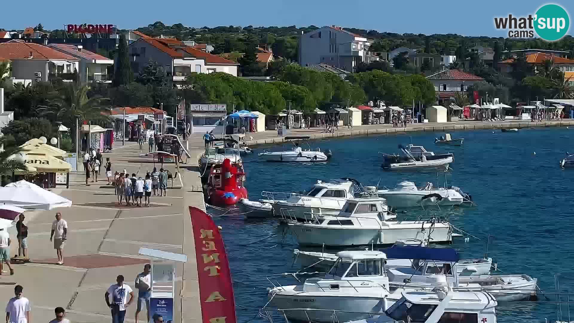 Webcam Novalja seaside promenade