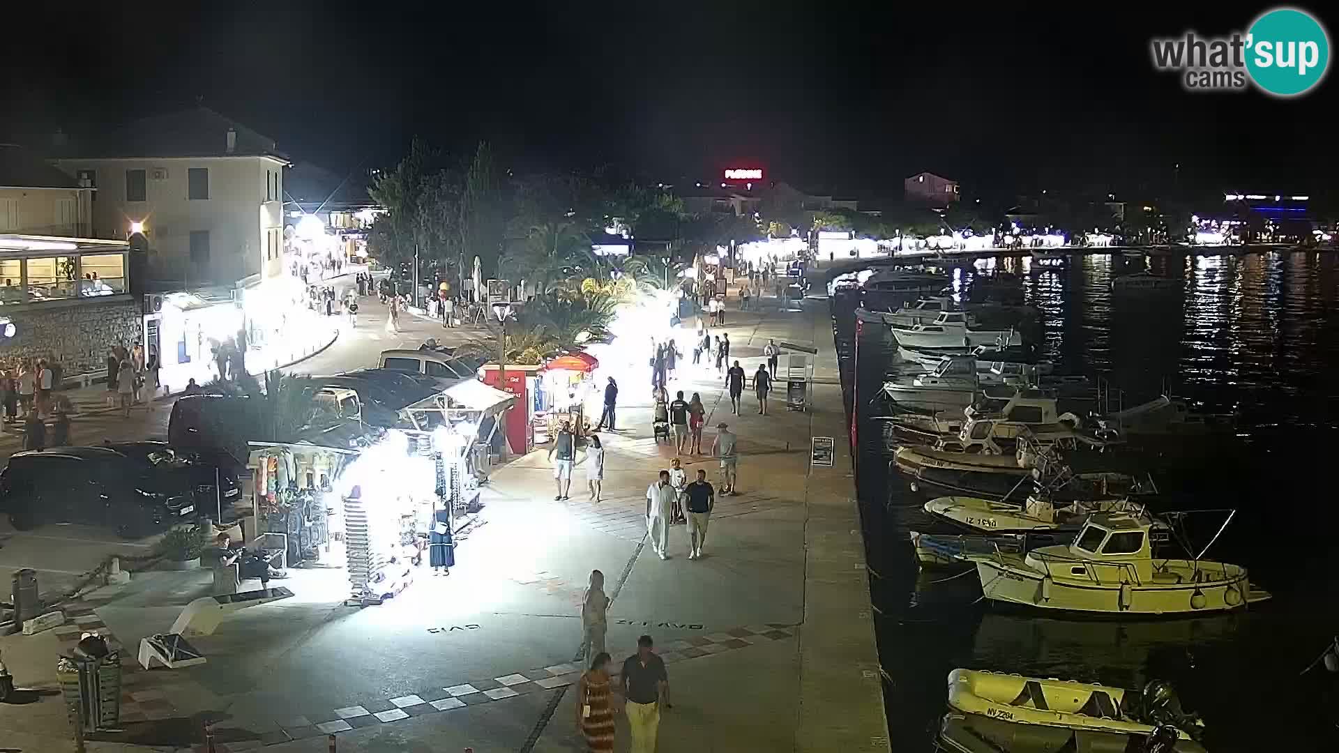 Webcam Novalja seaside promenade
