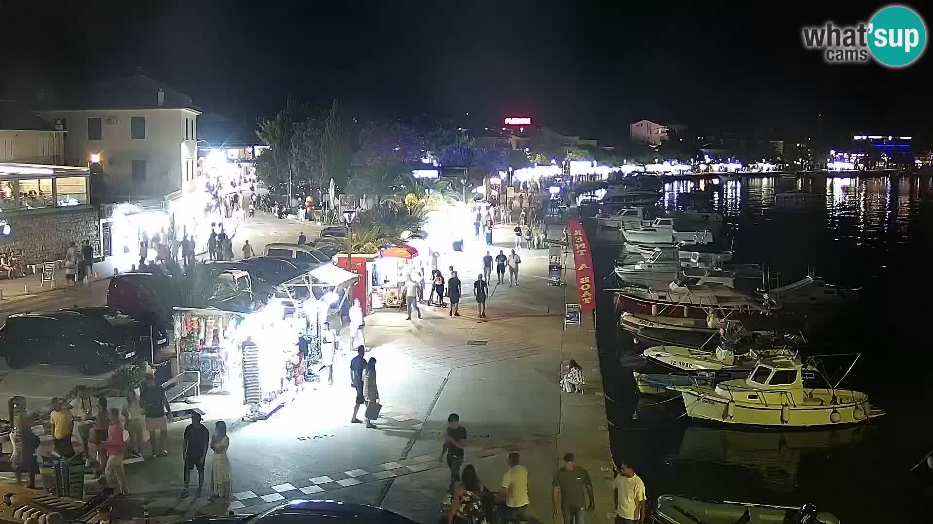 Webcam Novalja seaside promenade