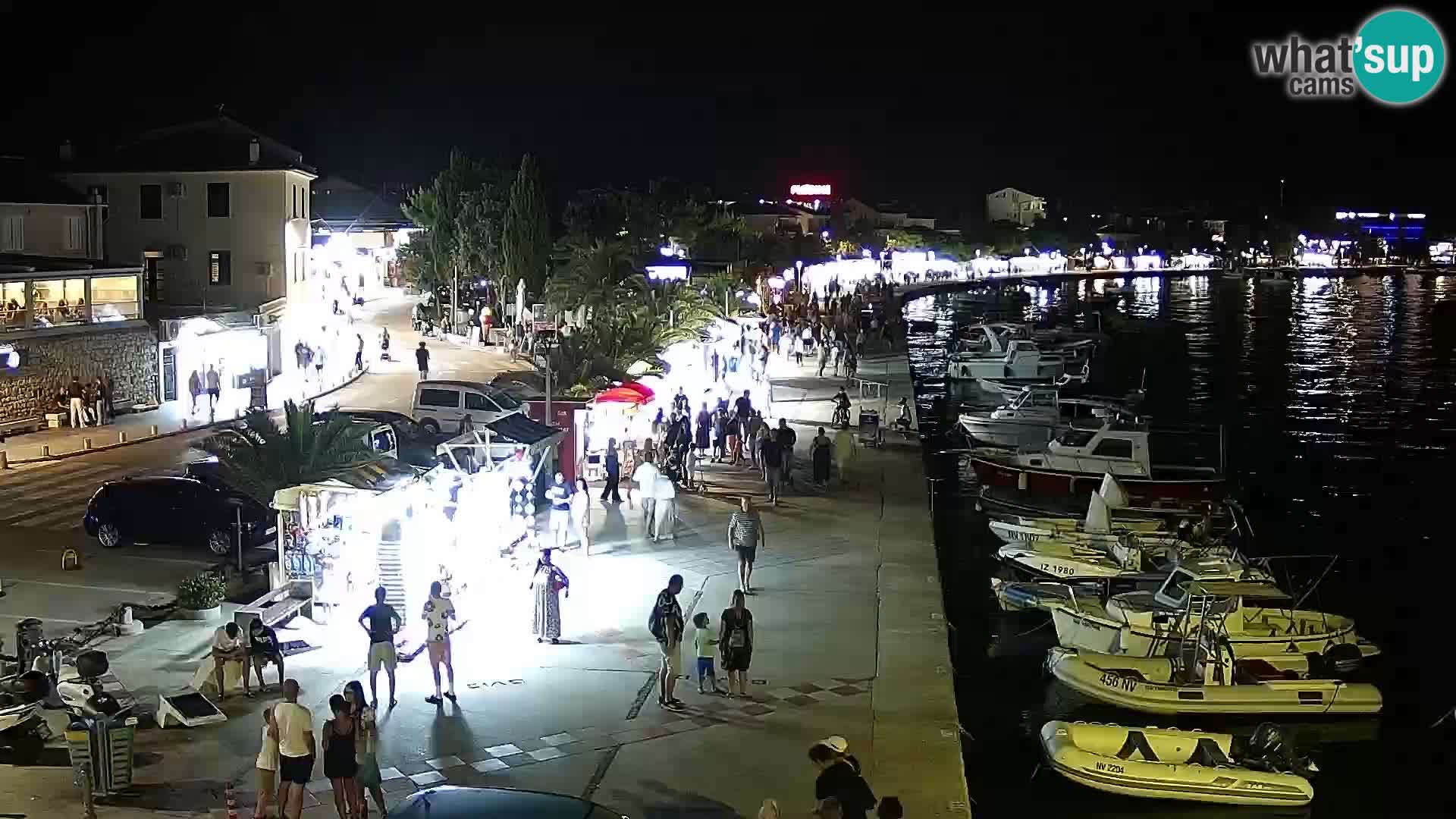 Novalja spletna kamera promenada