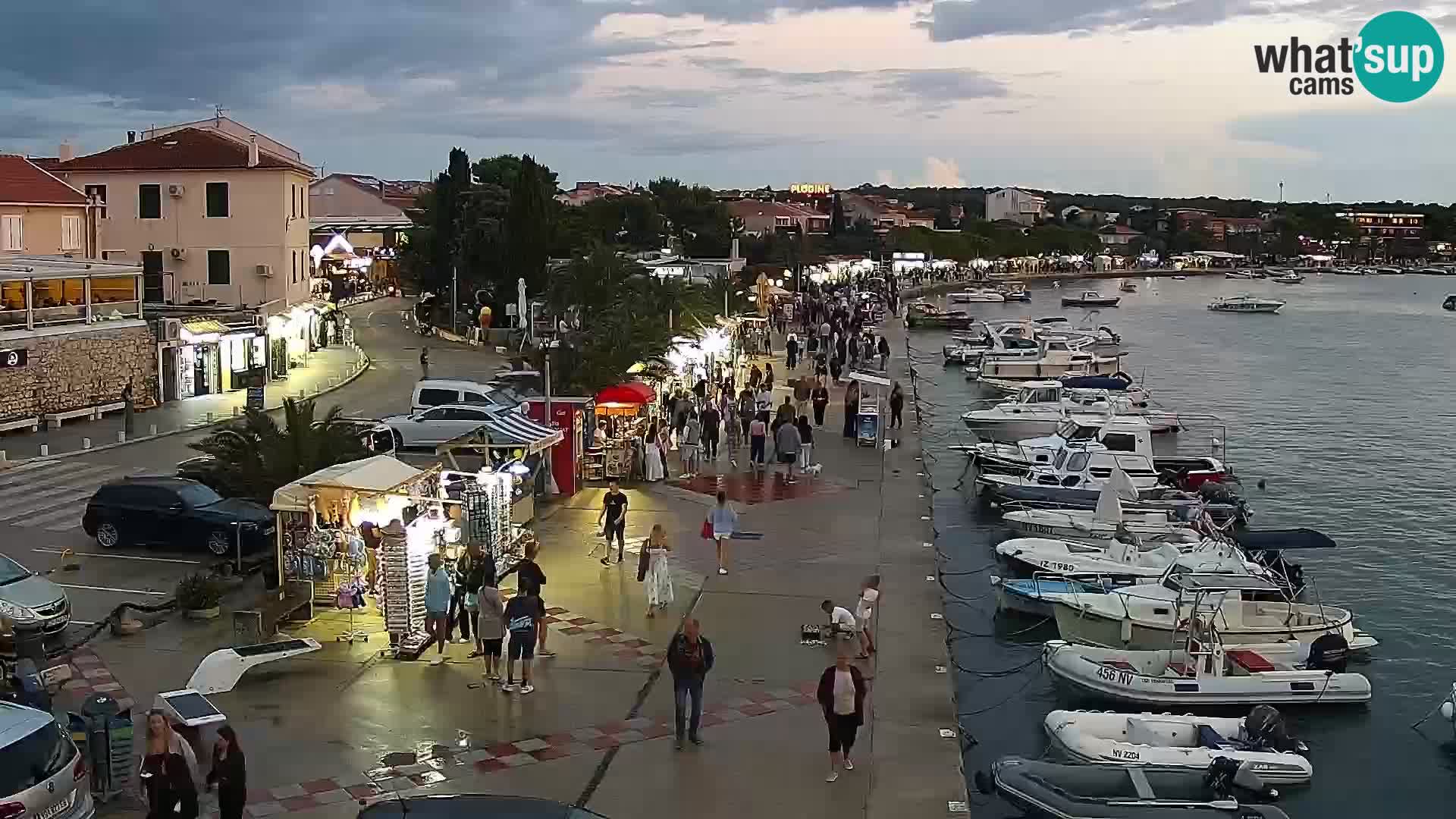 Novalja spletna kamera promenada