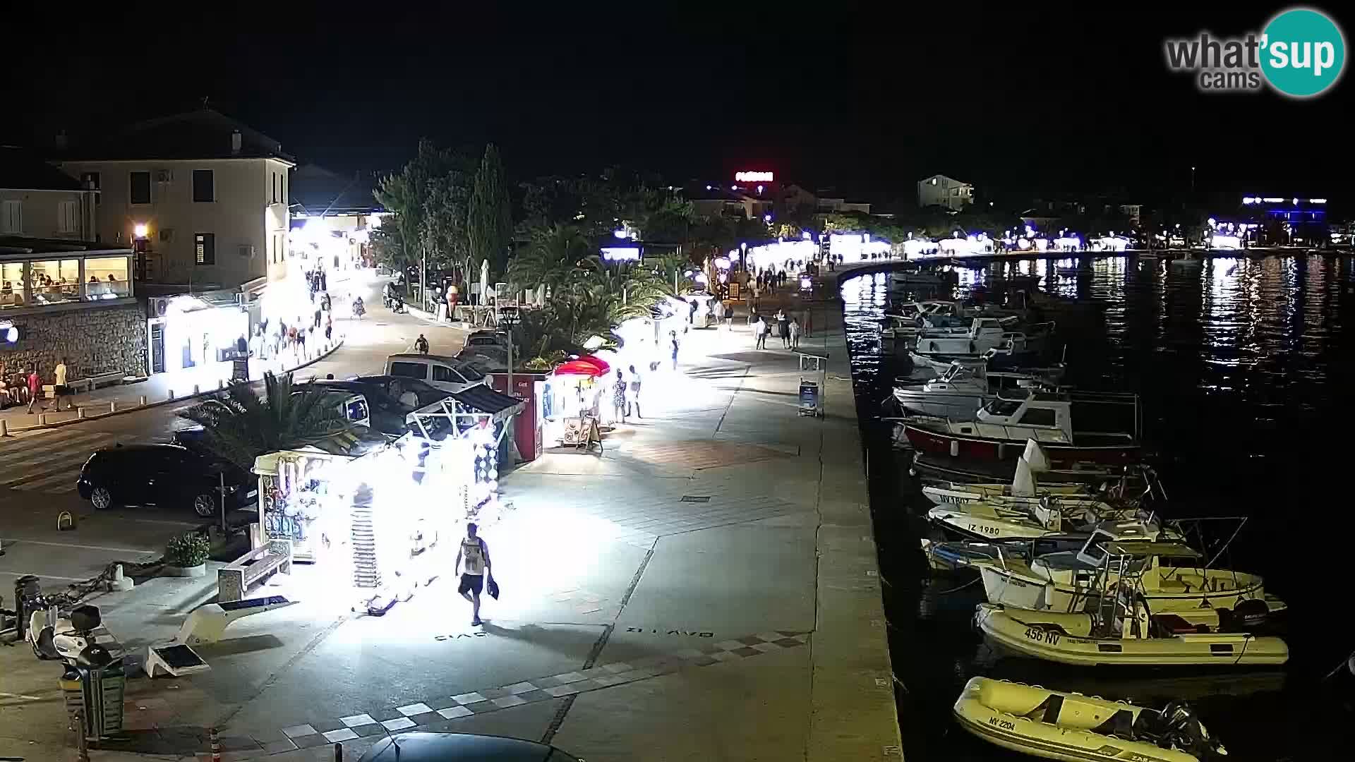 Webcam Novalja seaside promenade