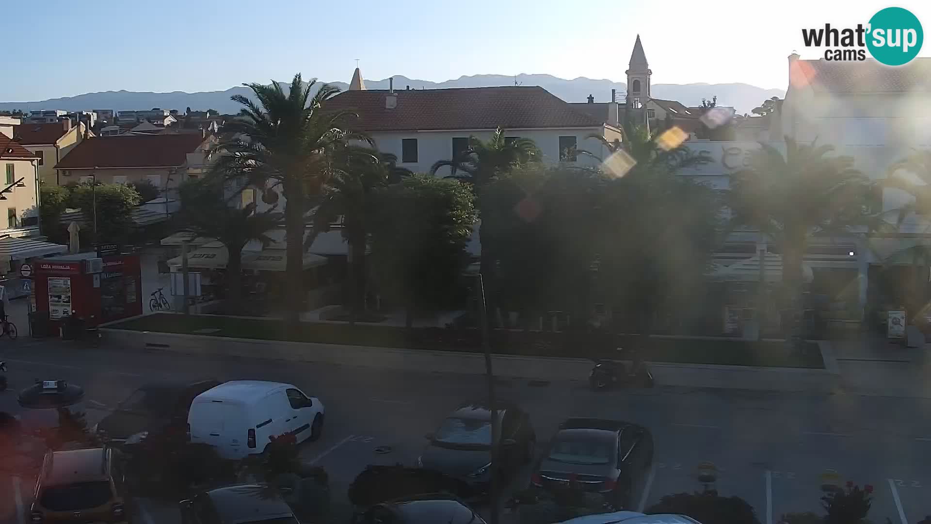 Webcam Novalja seaside promenade