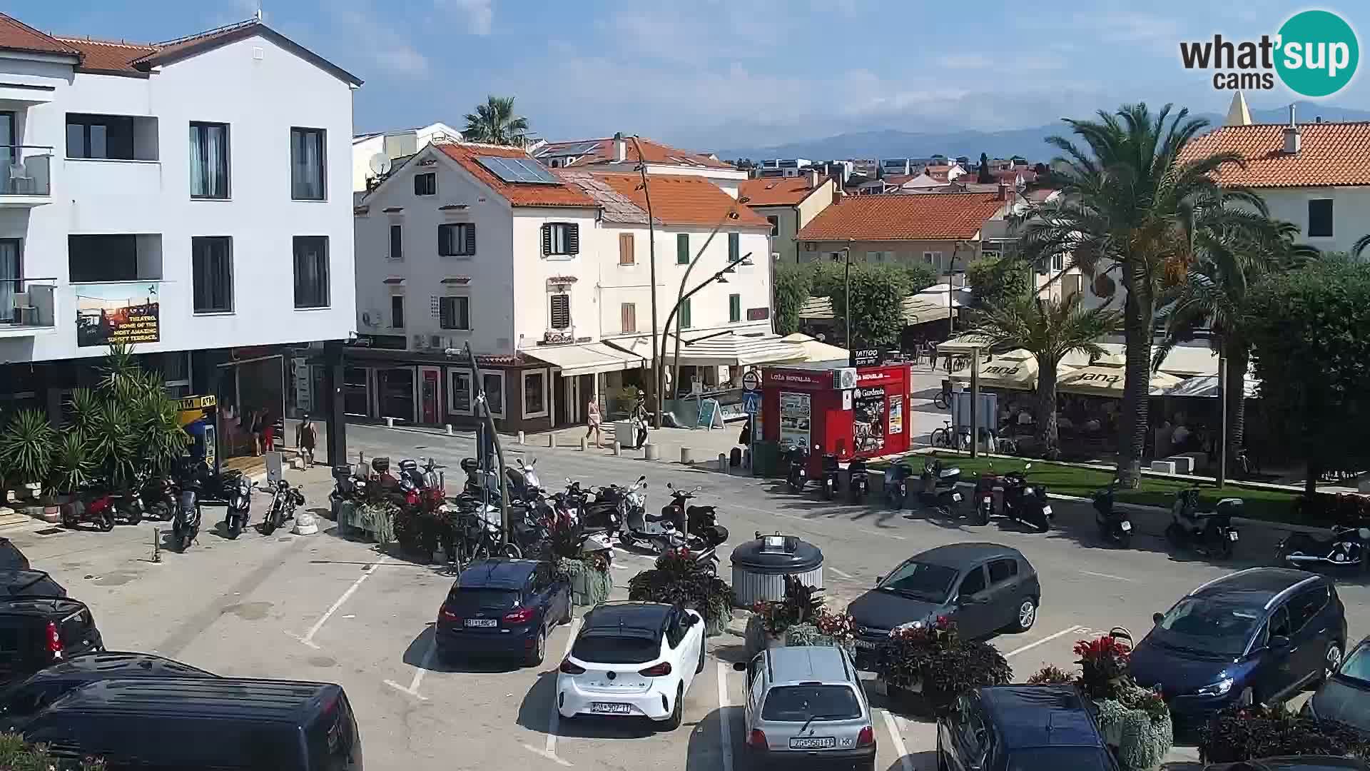 Web kamera Novalja promenada