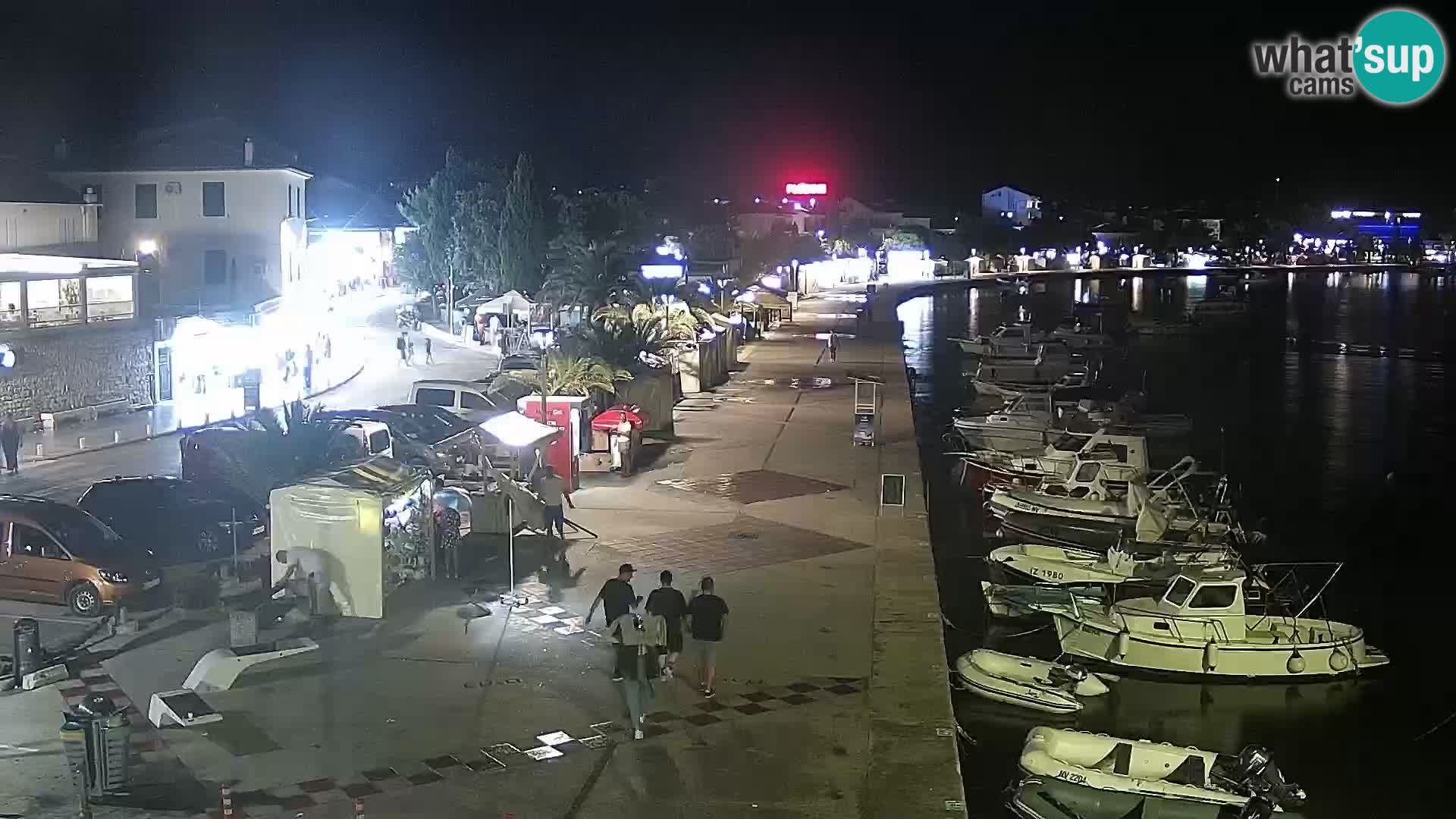 Novalja spletna kamera promenada