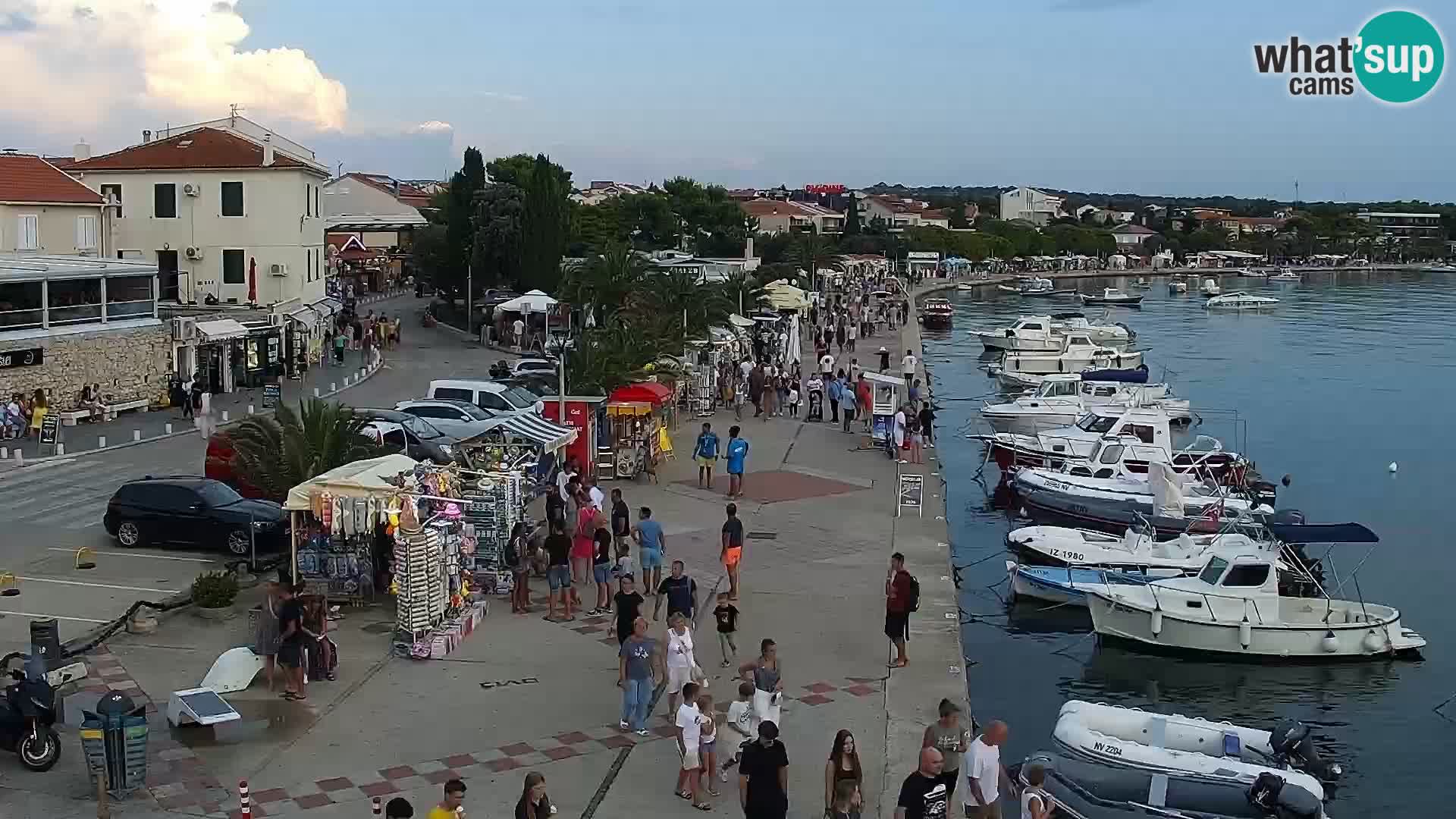 Webcam Novalja seaside promenade
