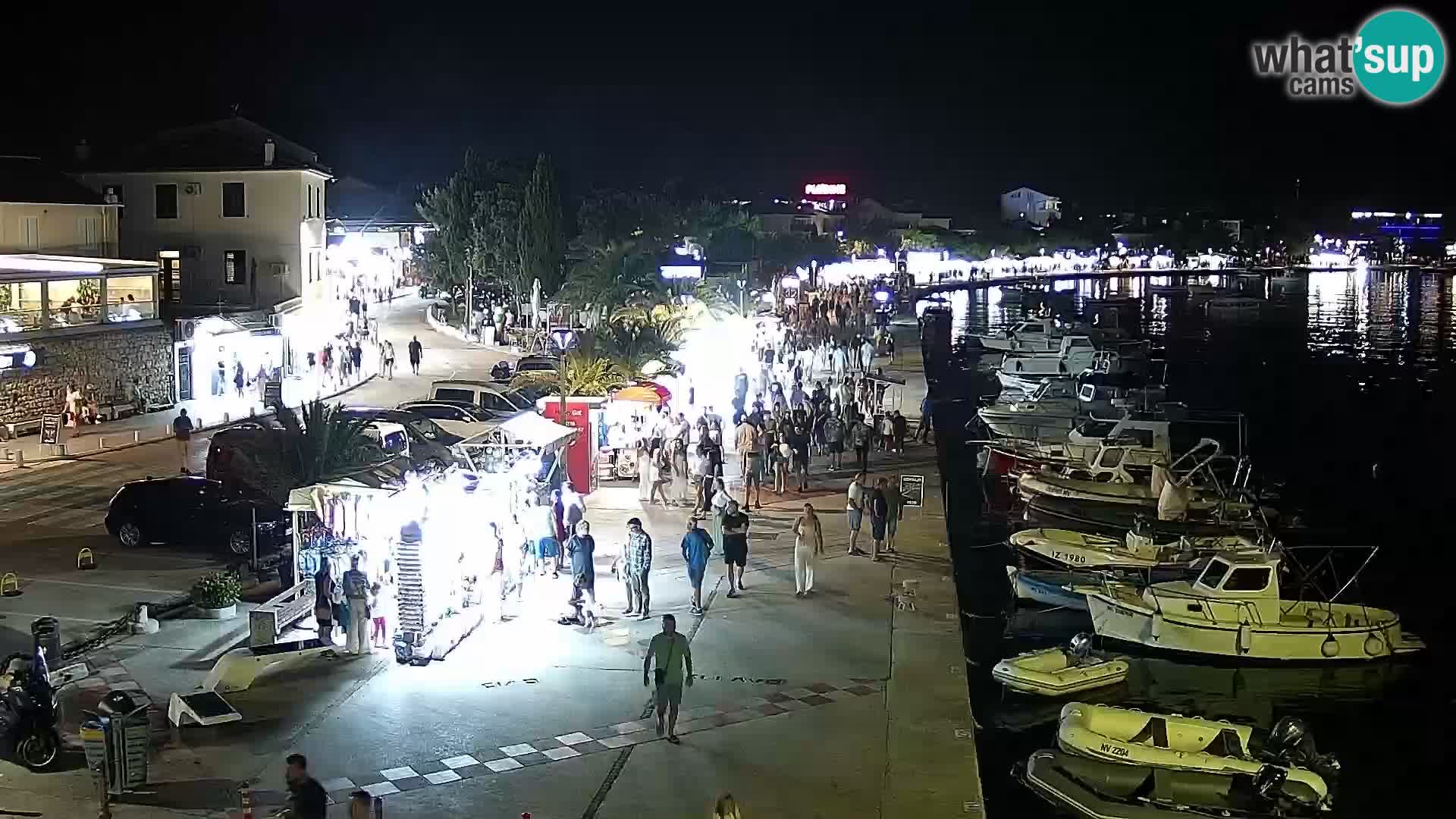 Webcam Novalja seaside promenade
