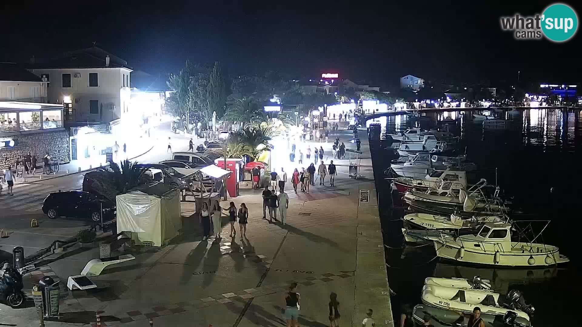 Webcam Novalja seaside promenade