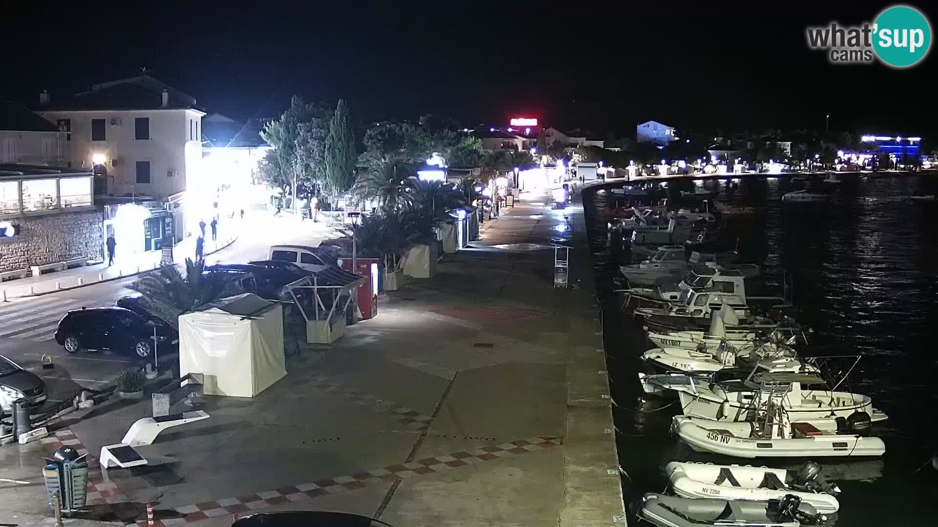 Novalja spletna kamera promenada