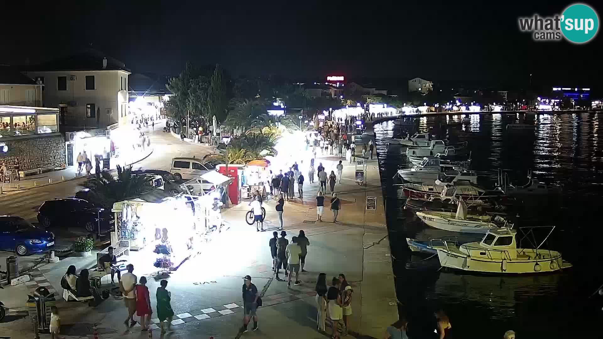 Webcam Novalja seaside promenade