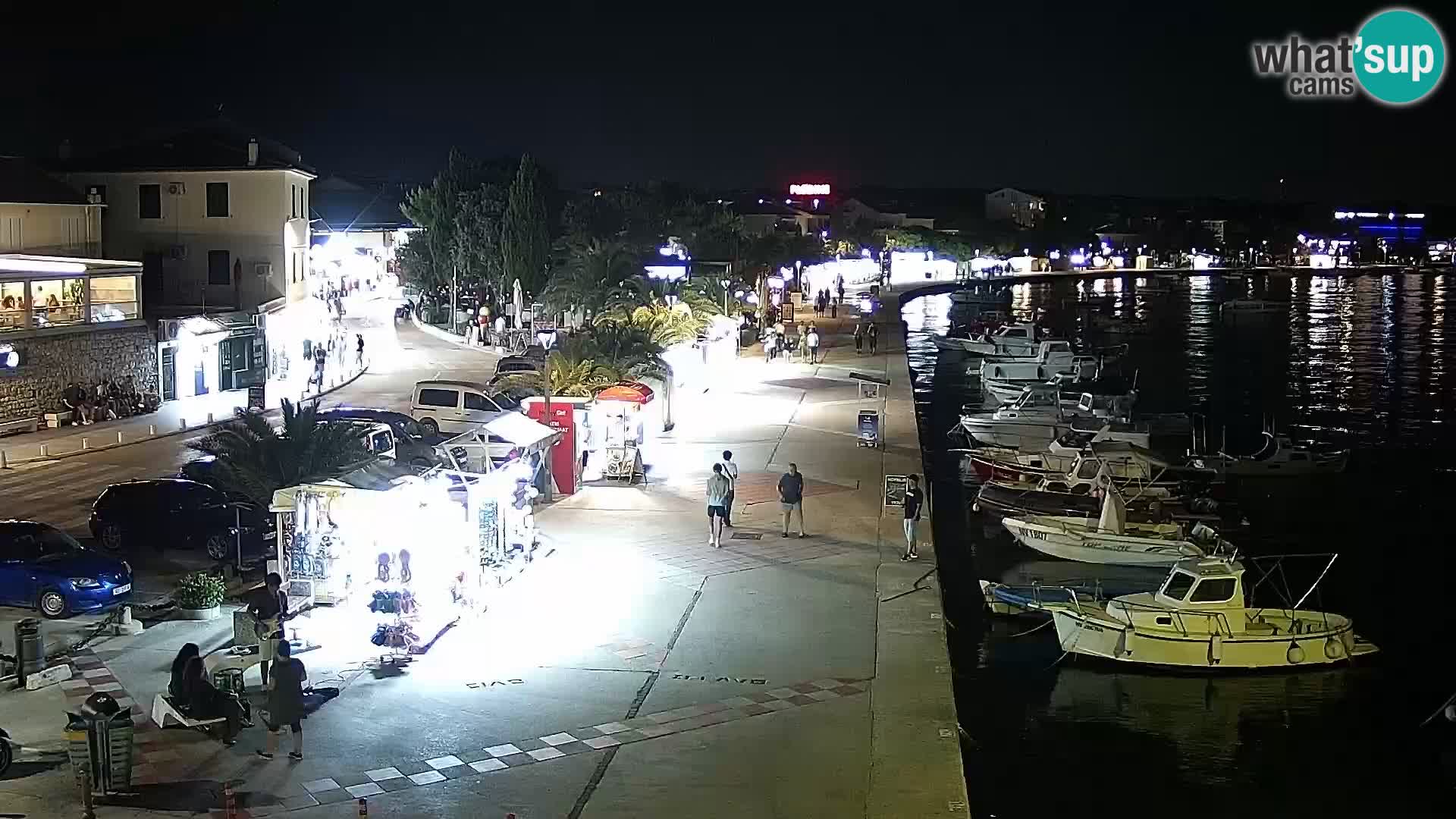 Webcam Novalja seaside promenade