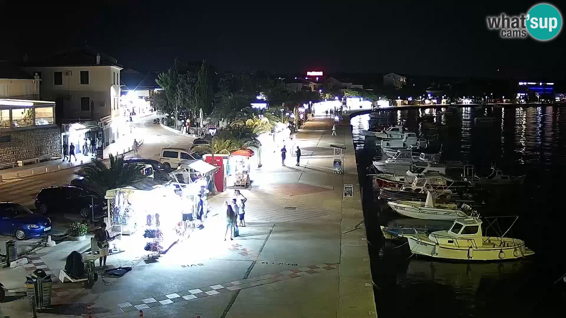 Webcam Novalja seaside promenade