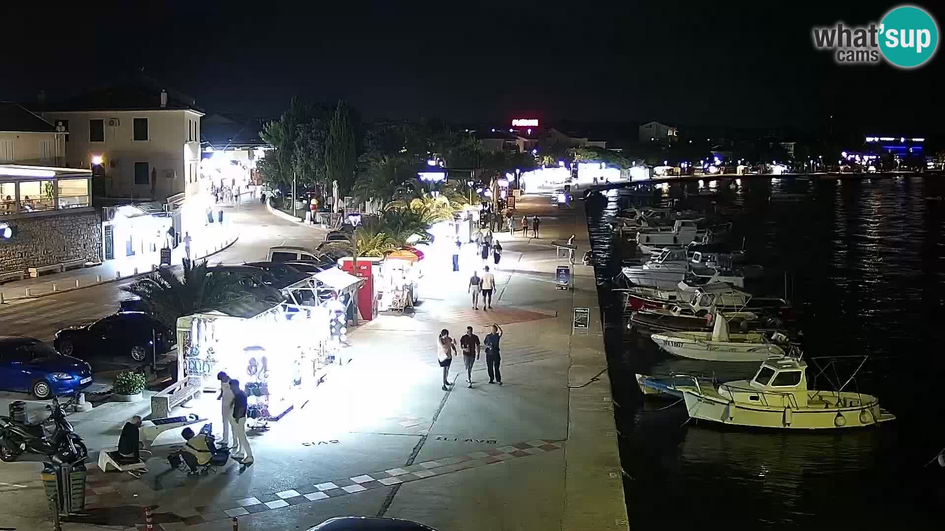 Novalja spletna kamera promenada
