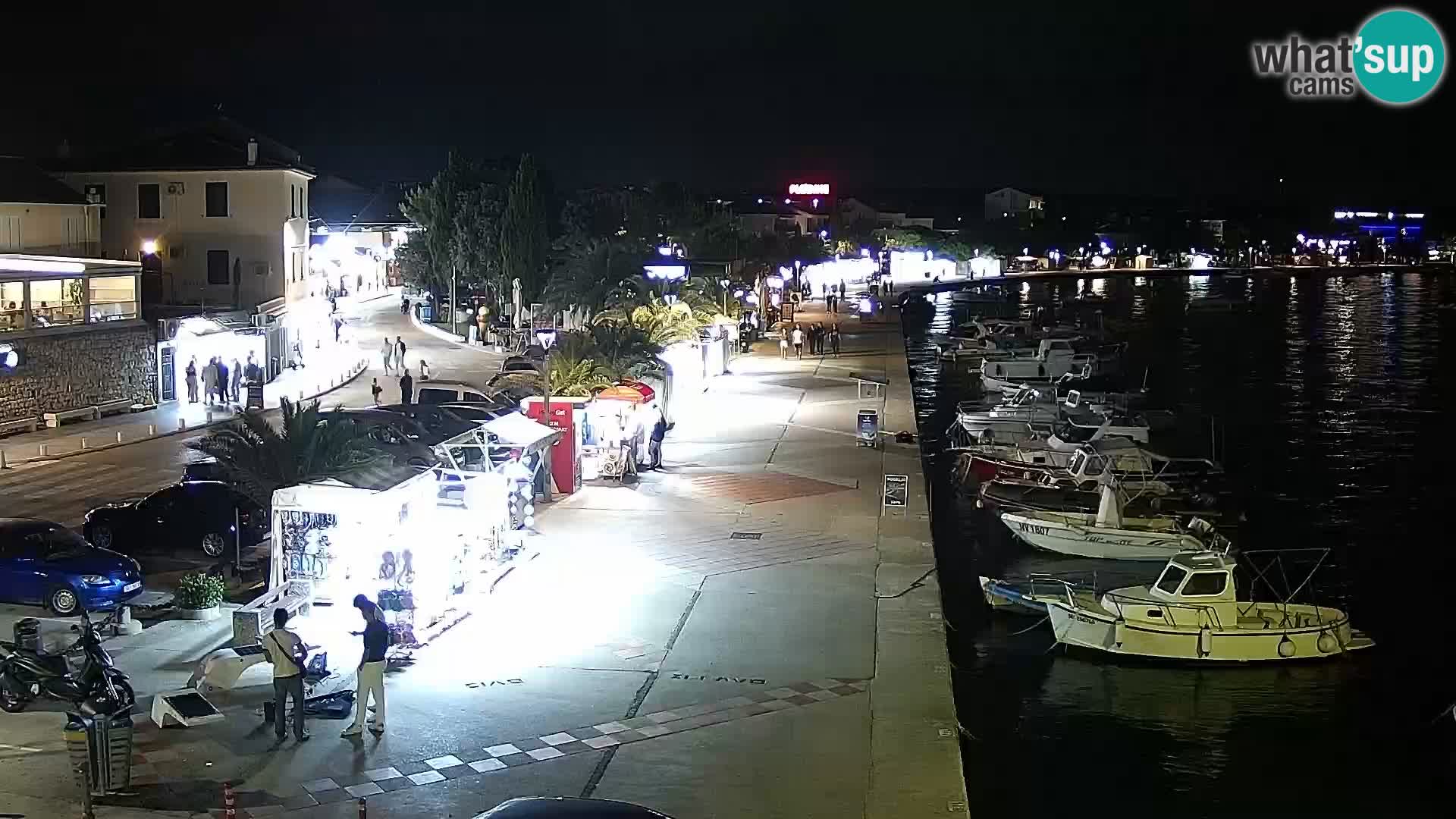 Webcam Novalja seaside promenade