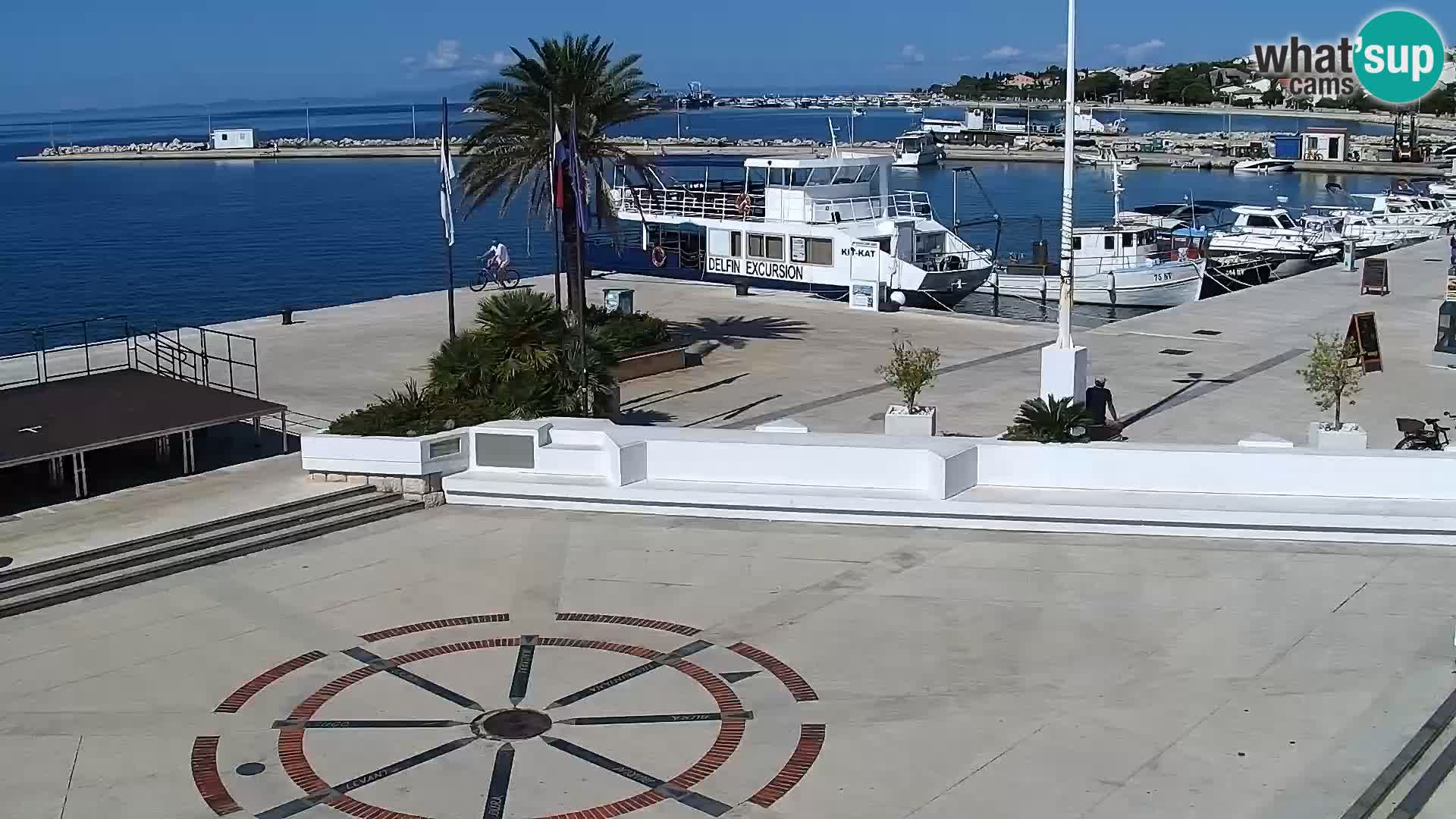 Webcam Novalja seaside promenade