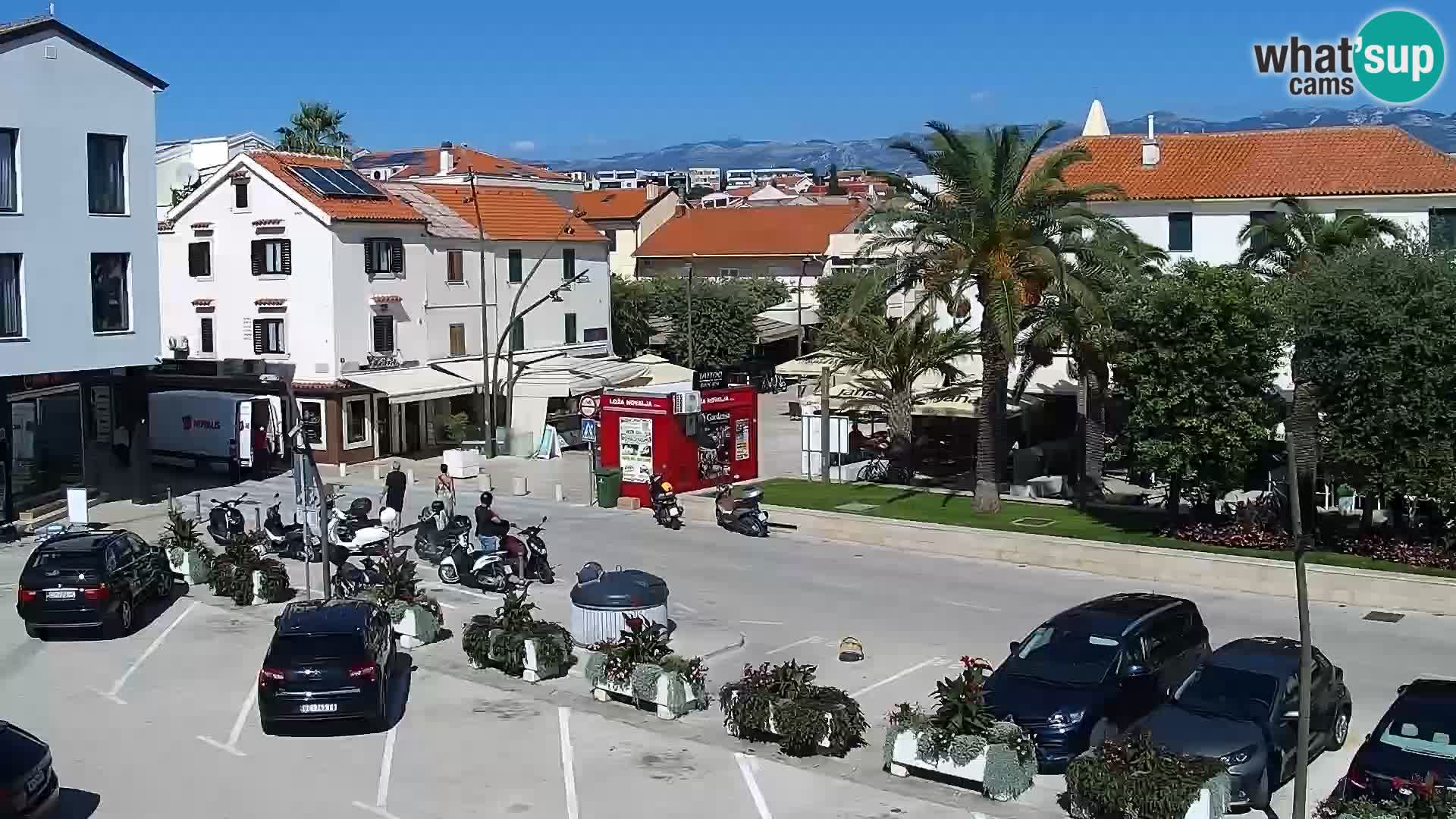 Webcam Novalja seaside promenade