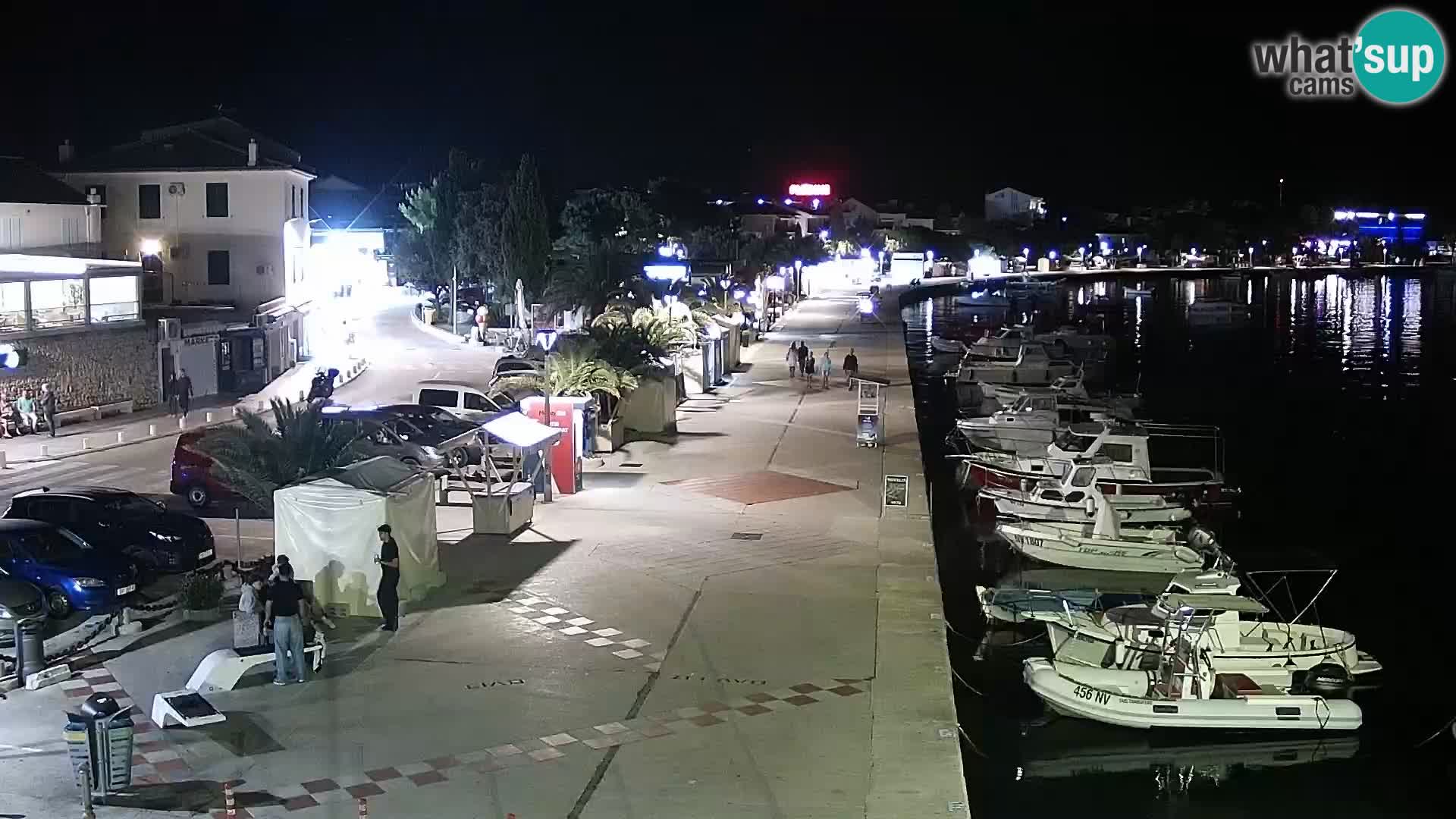 Webcam Novalja seaside promenade