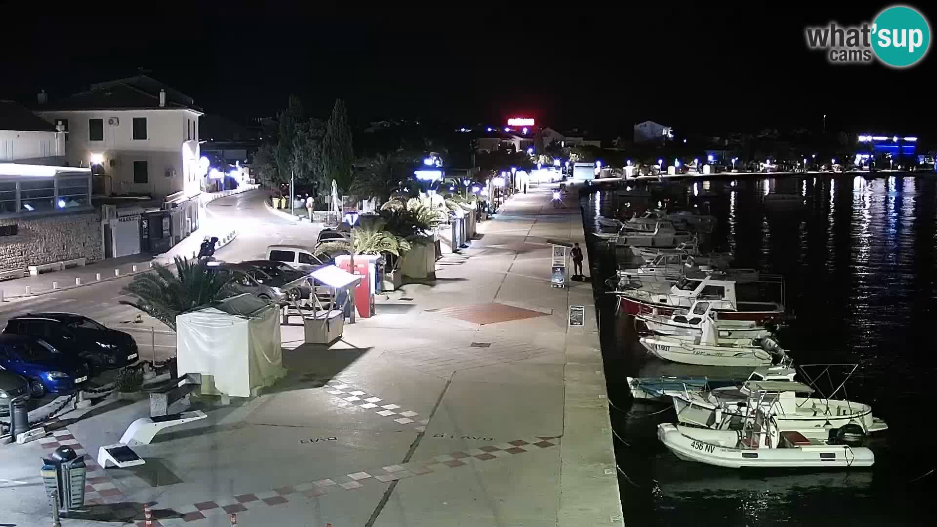 Webcam Novalja seaside promenade