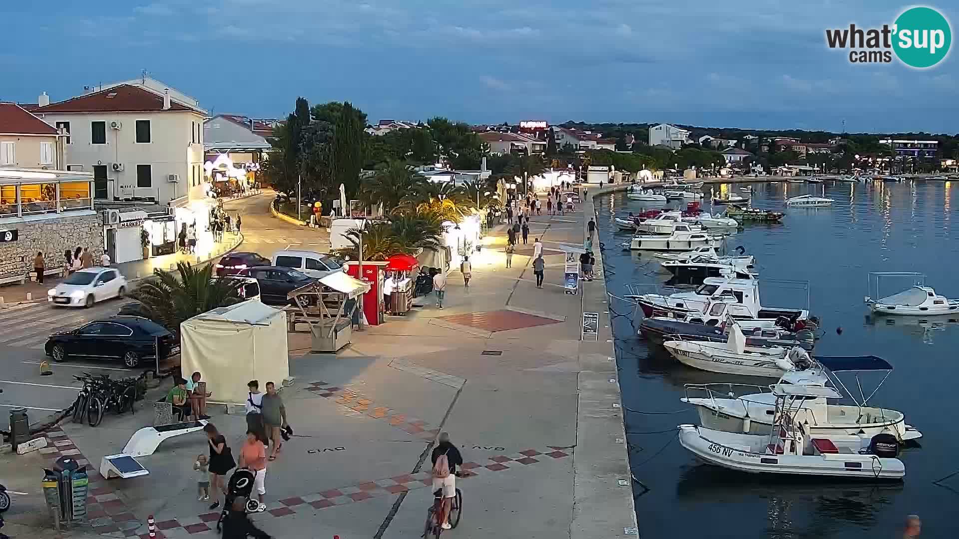 Webcam Novalja seaside promenade