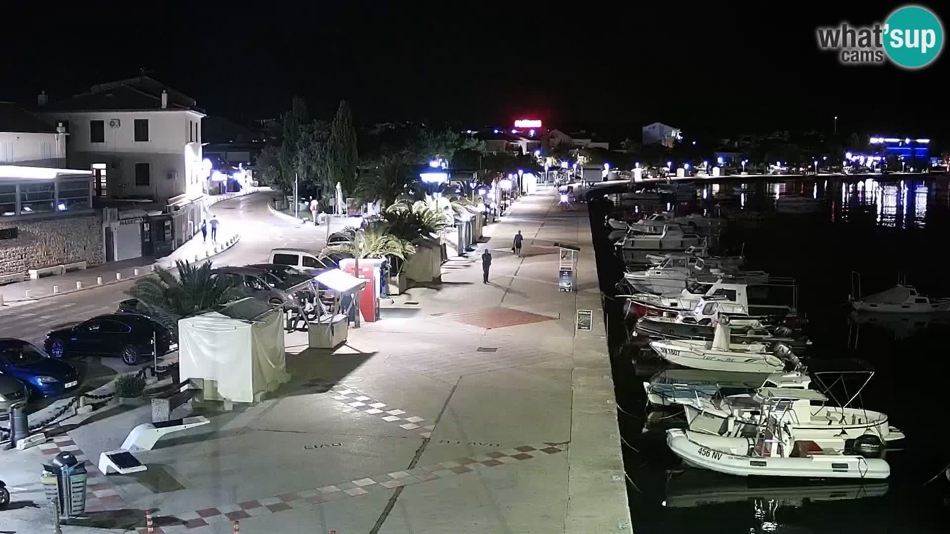 Novalja spletna kamera promenada