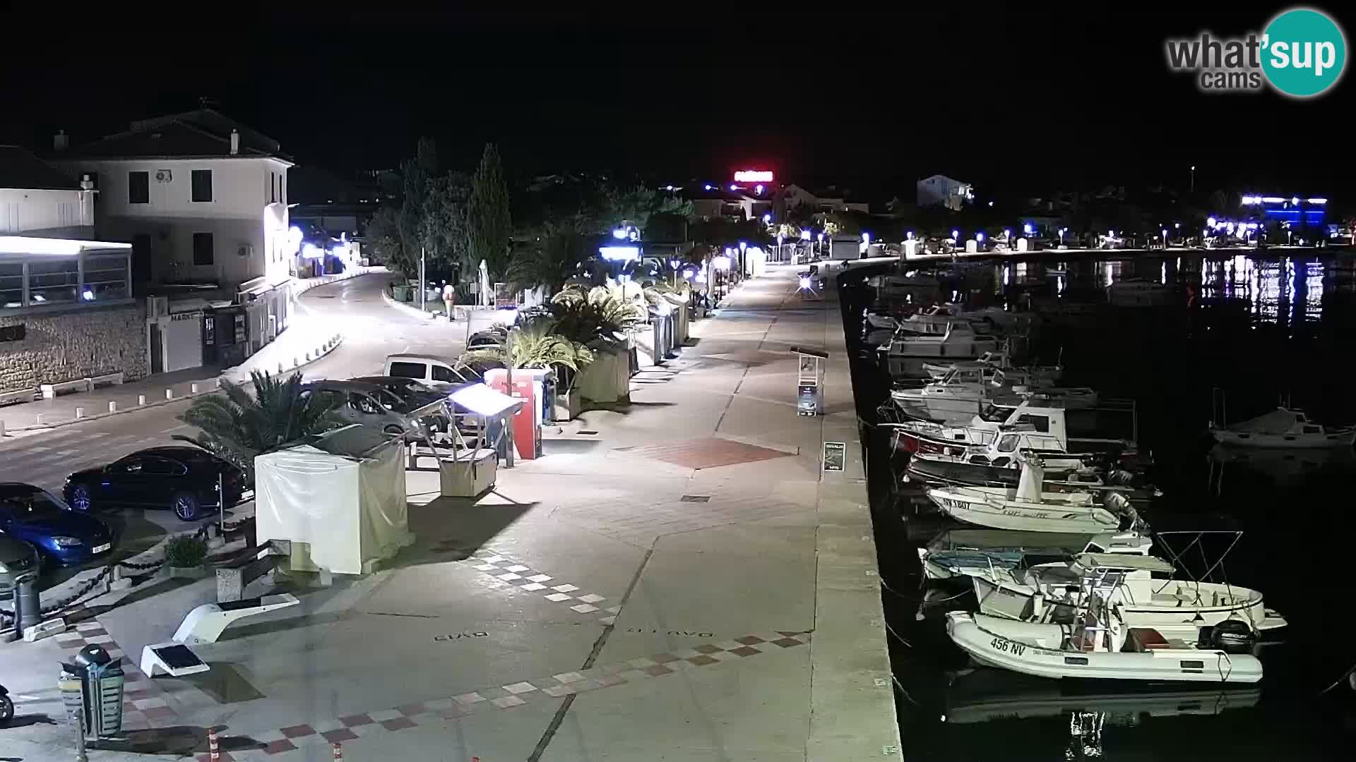 Webcam Novalja seaside promenade
