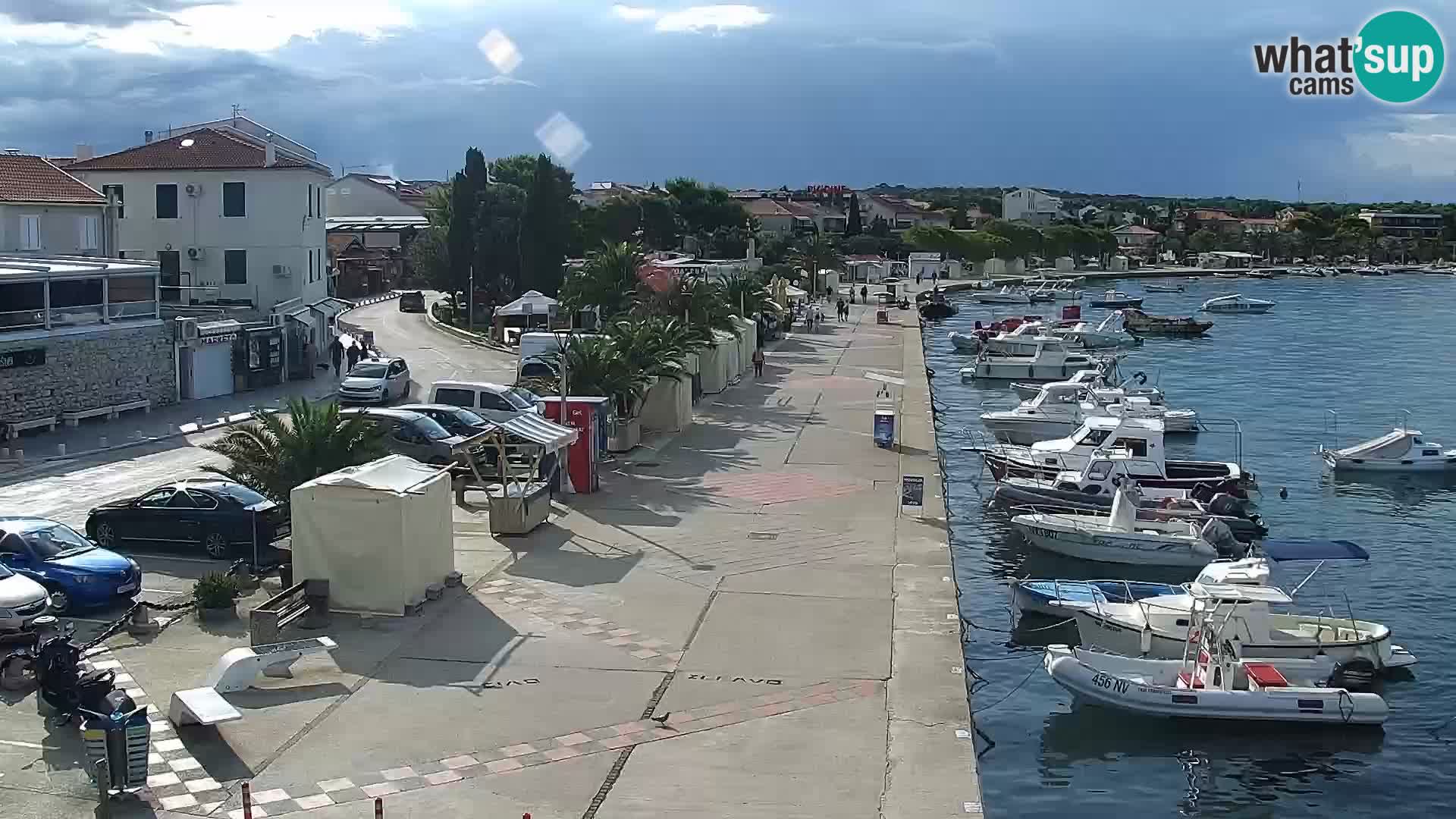 Webcam Novalja seaside promenade