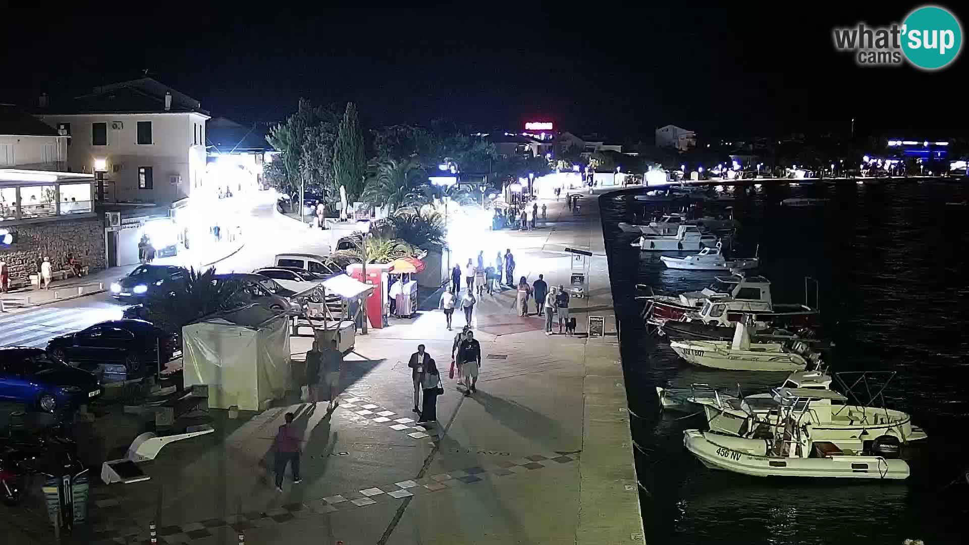 Novalja spletna kamera promenada