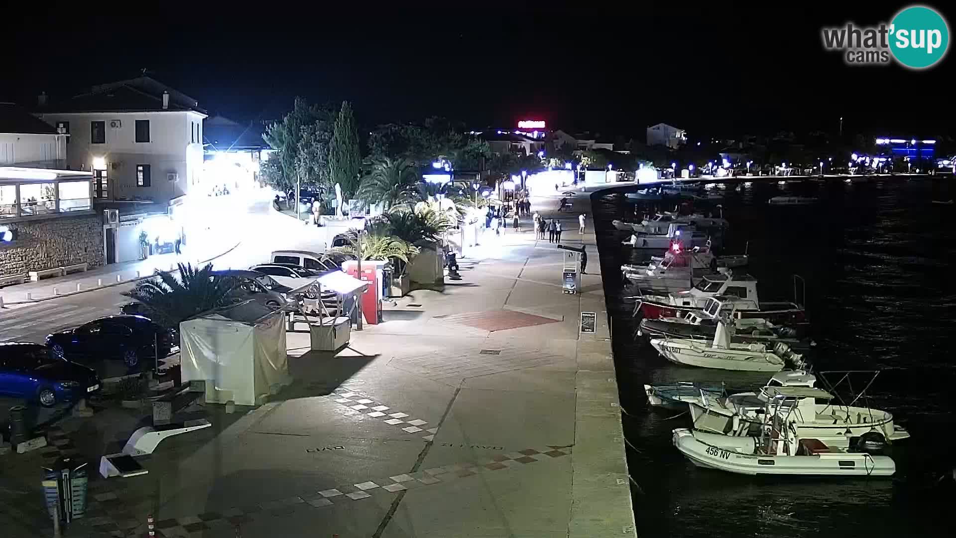 Novalja spletna kamera promenada