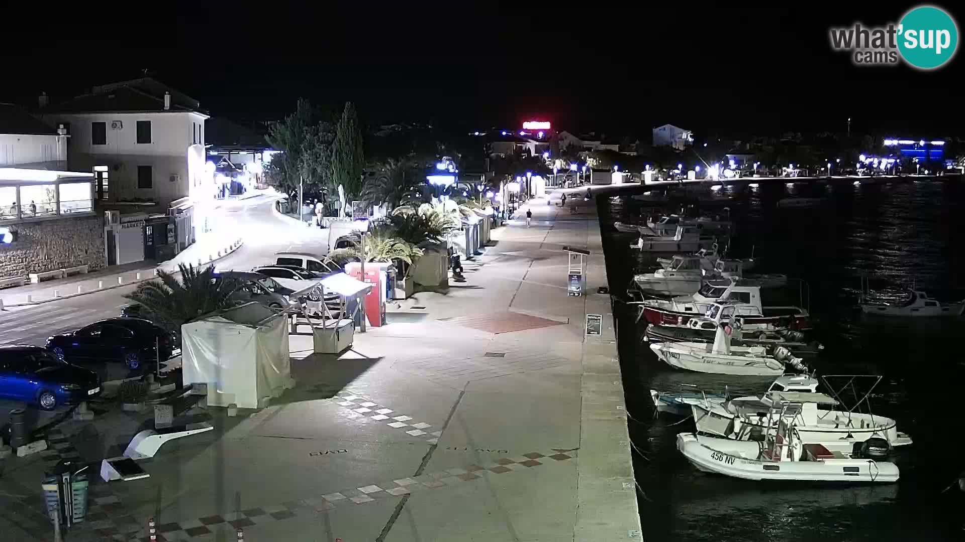 Webcam Novalja seaside promenade
