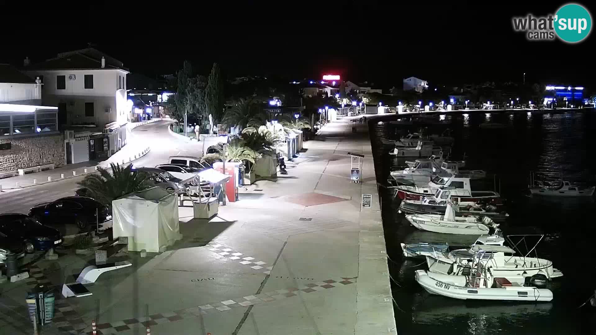 Novalja spletna kamera promenada