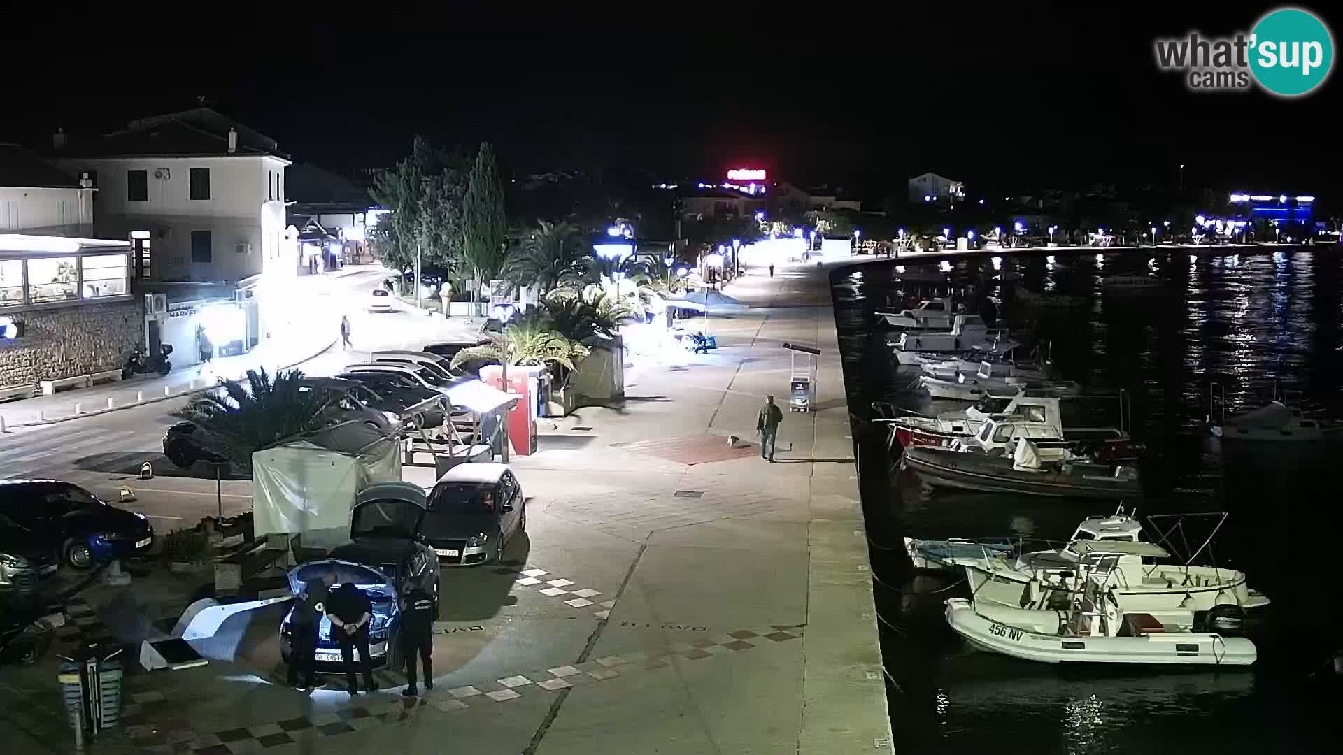 Webcam Novalja seaside promenade