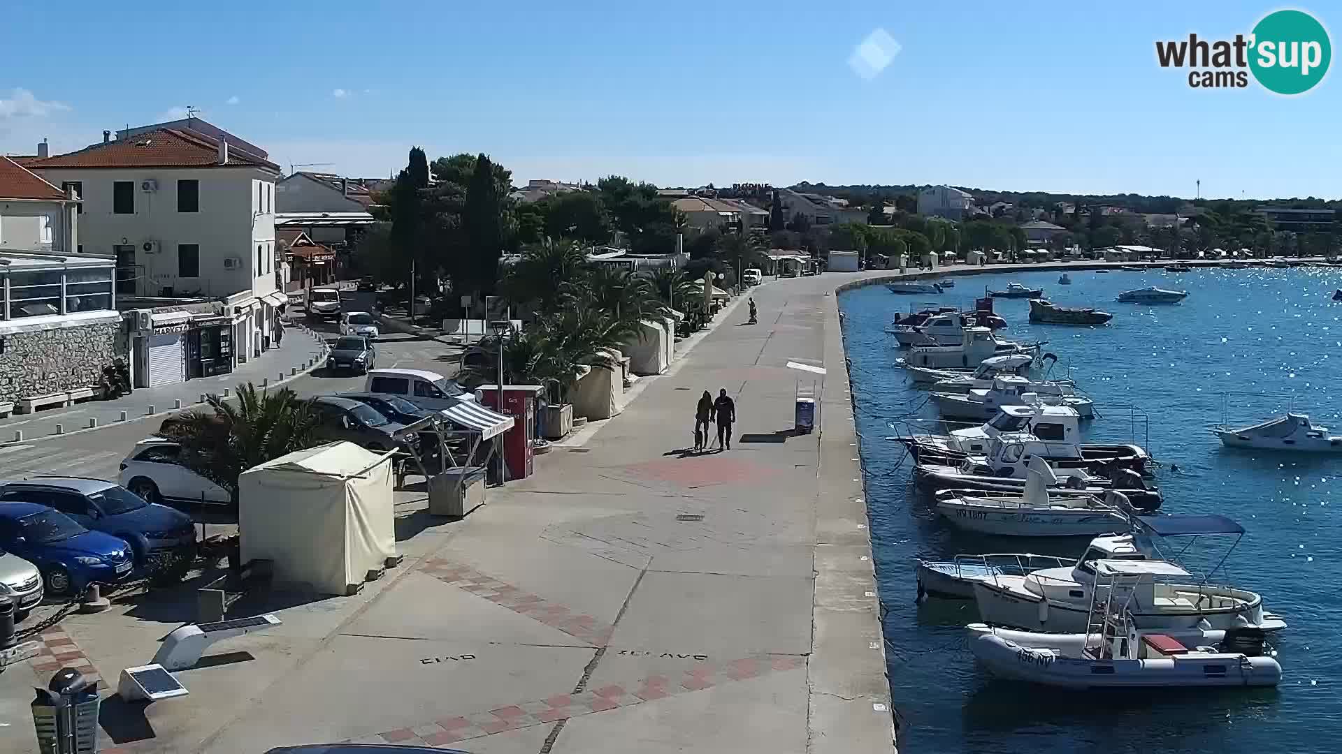 Webcam Novalja seaside promenade