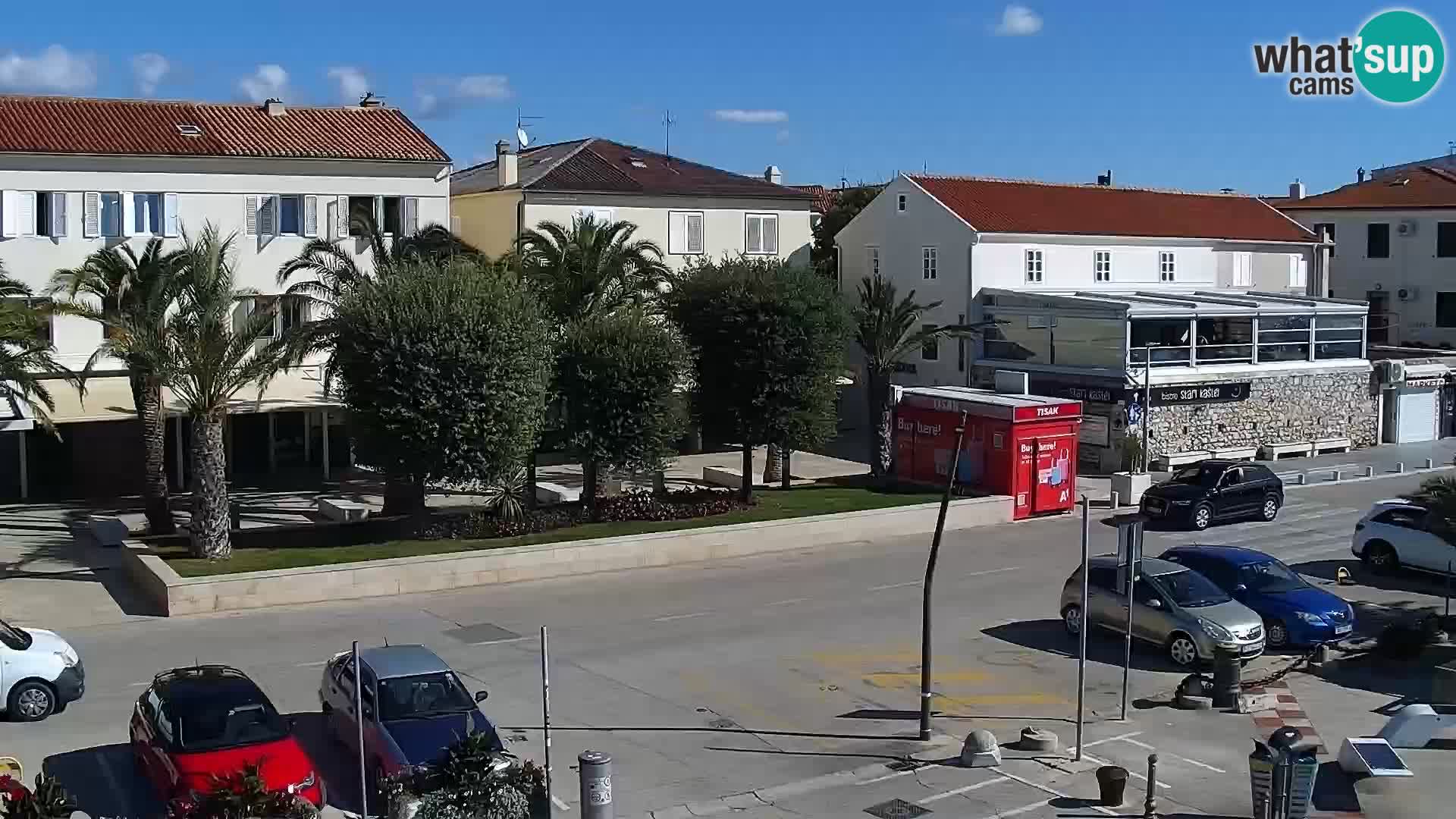 Webcam Novalja seaside promenade