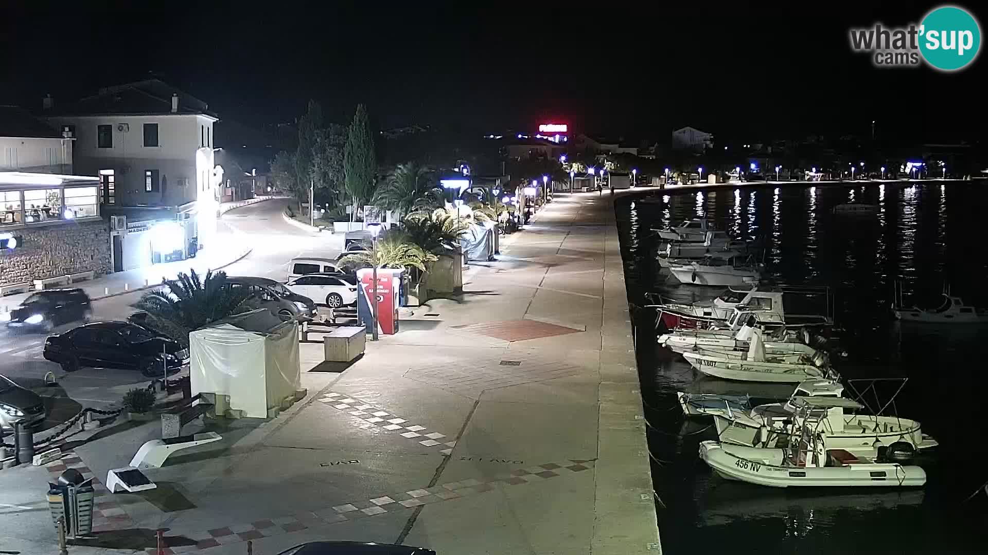 Novalja spletna kamera promenada