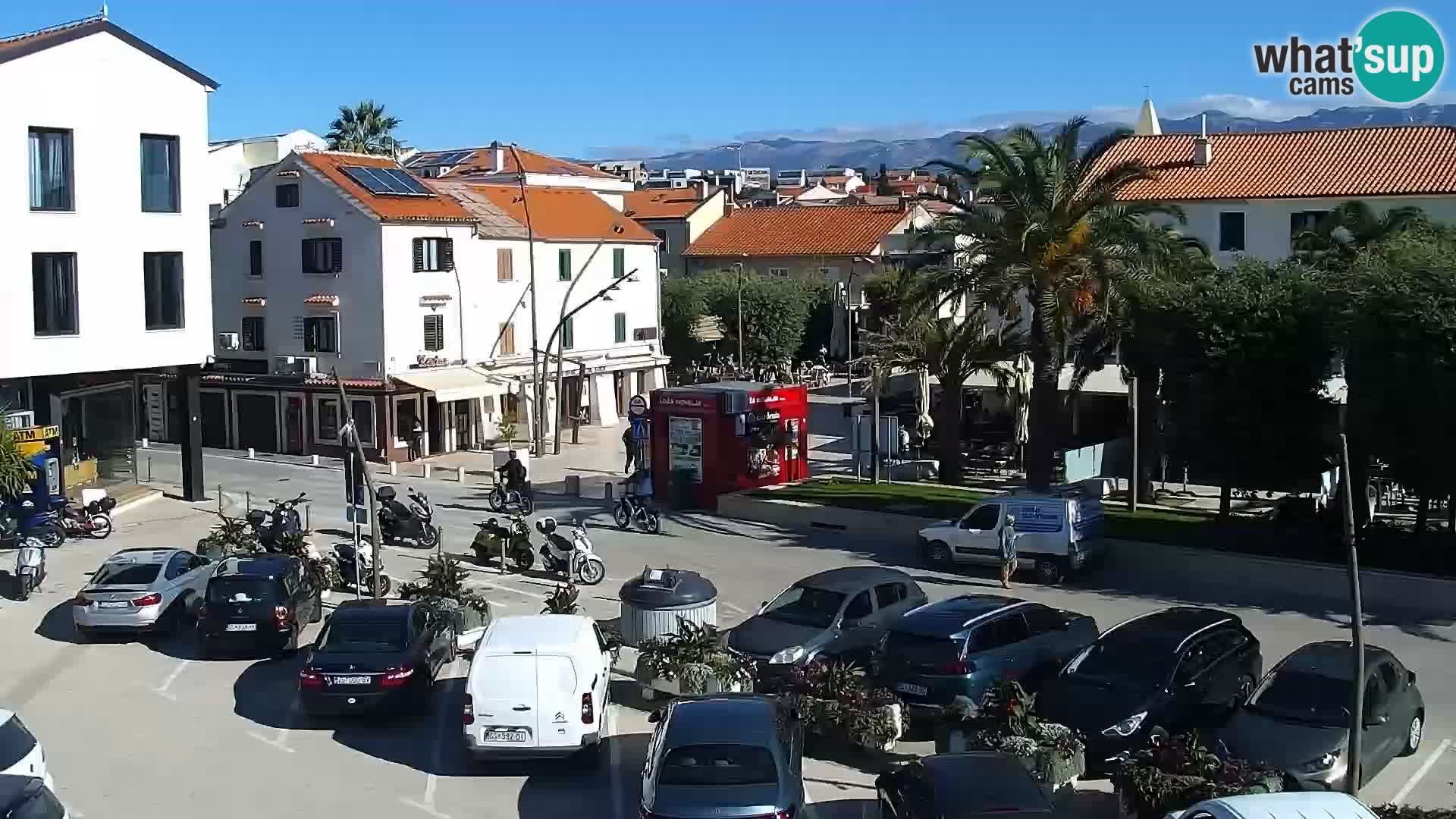 Webcam Novalja seaside promenade
