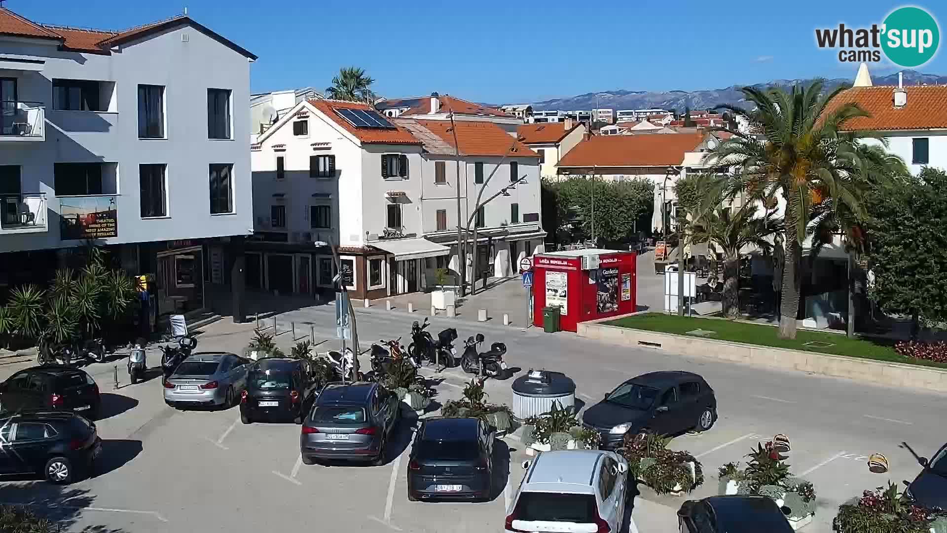 Webcam Novalja seaside promenade