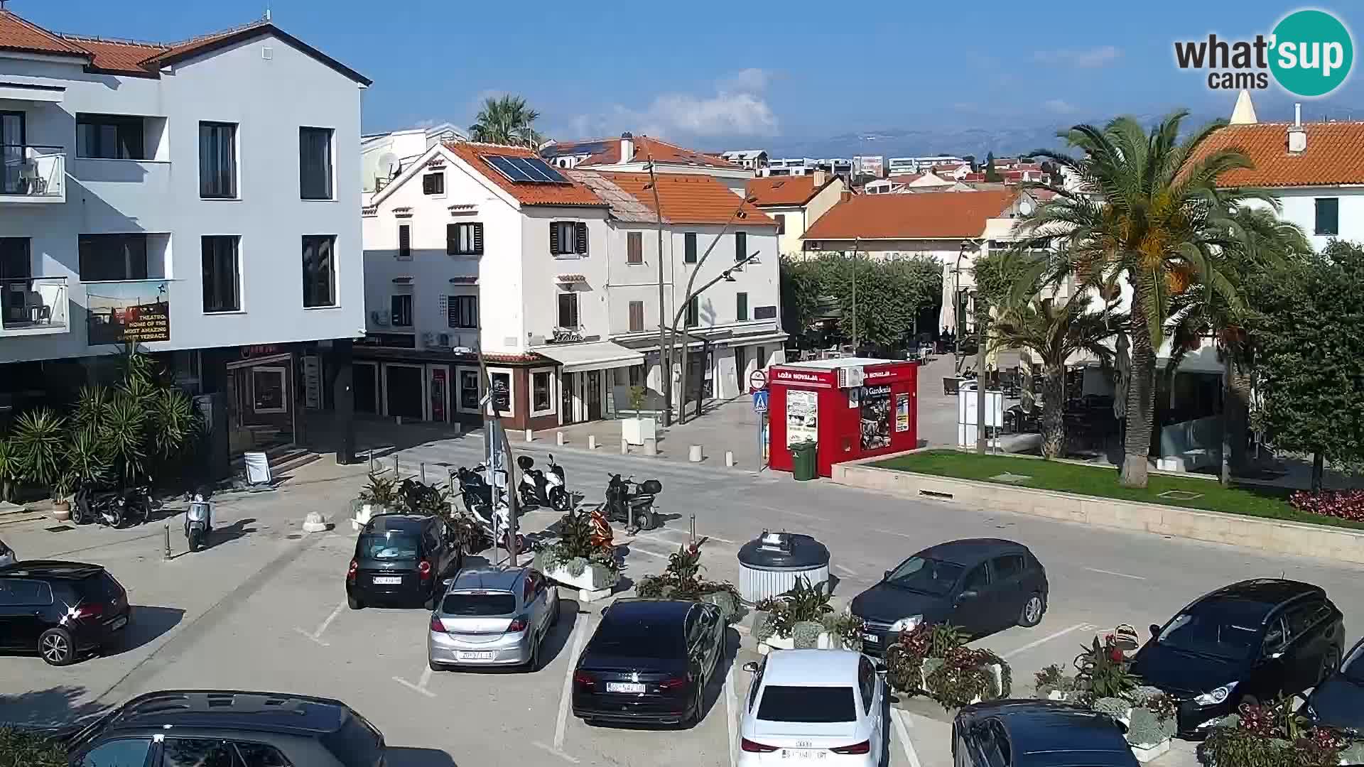 Webcam Novalja seaside promenade