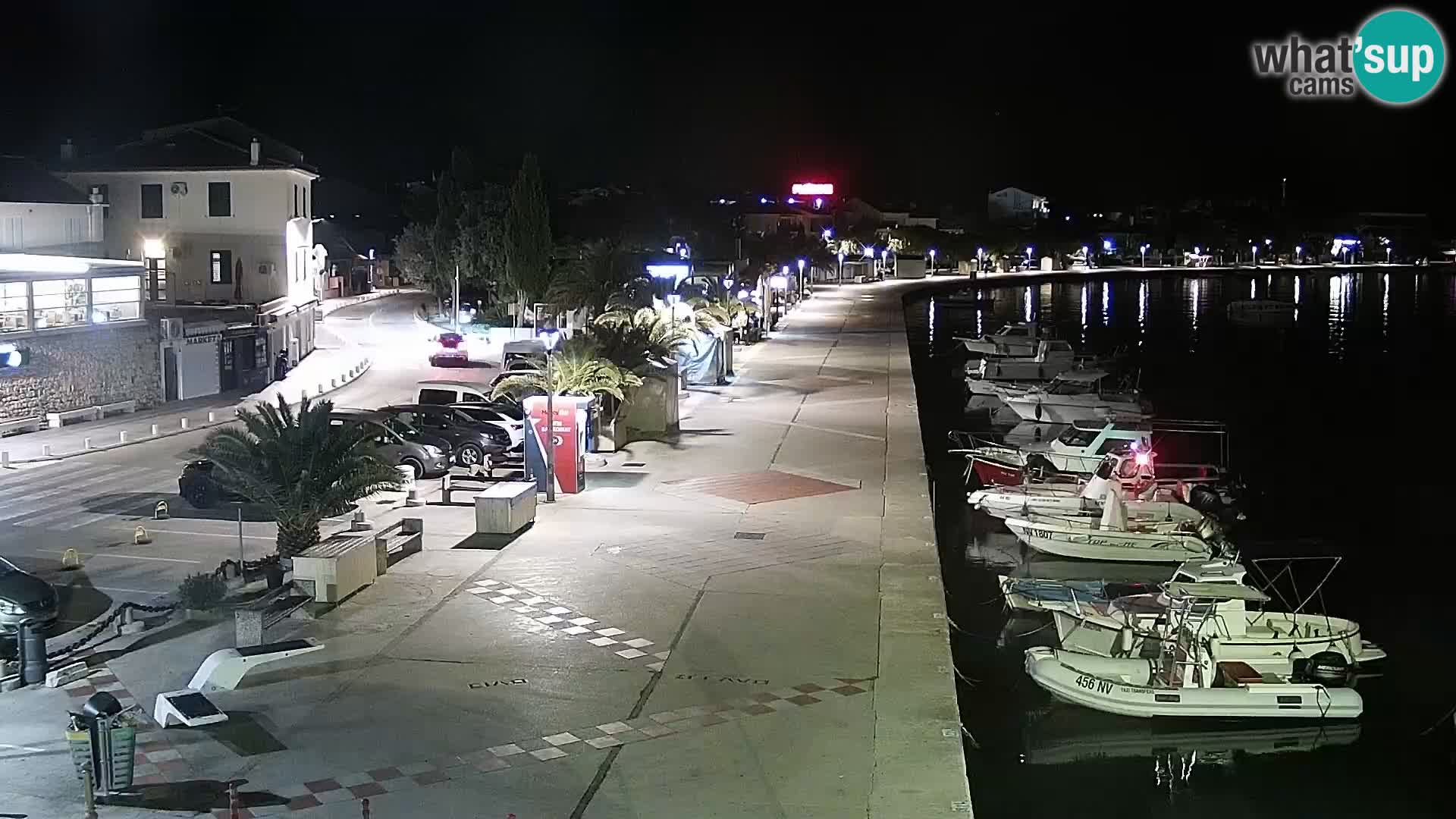 Novalja spletna kamera promenada