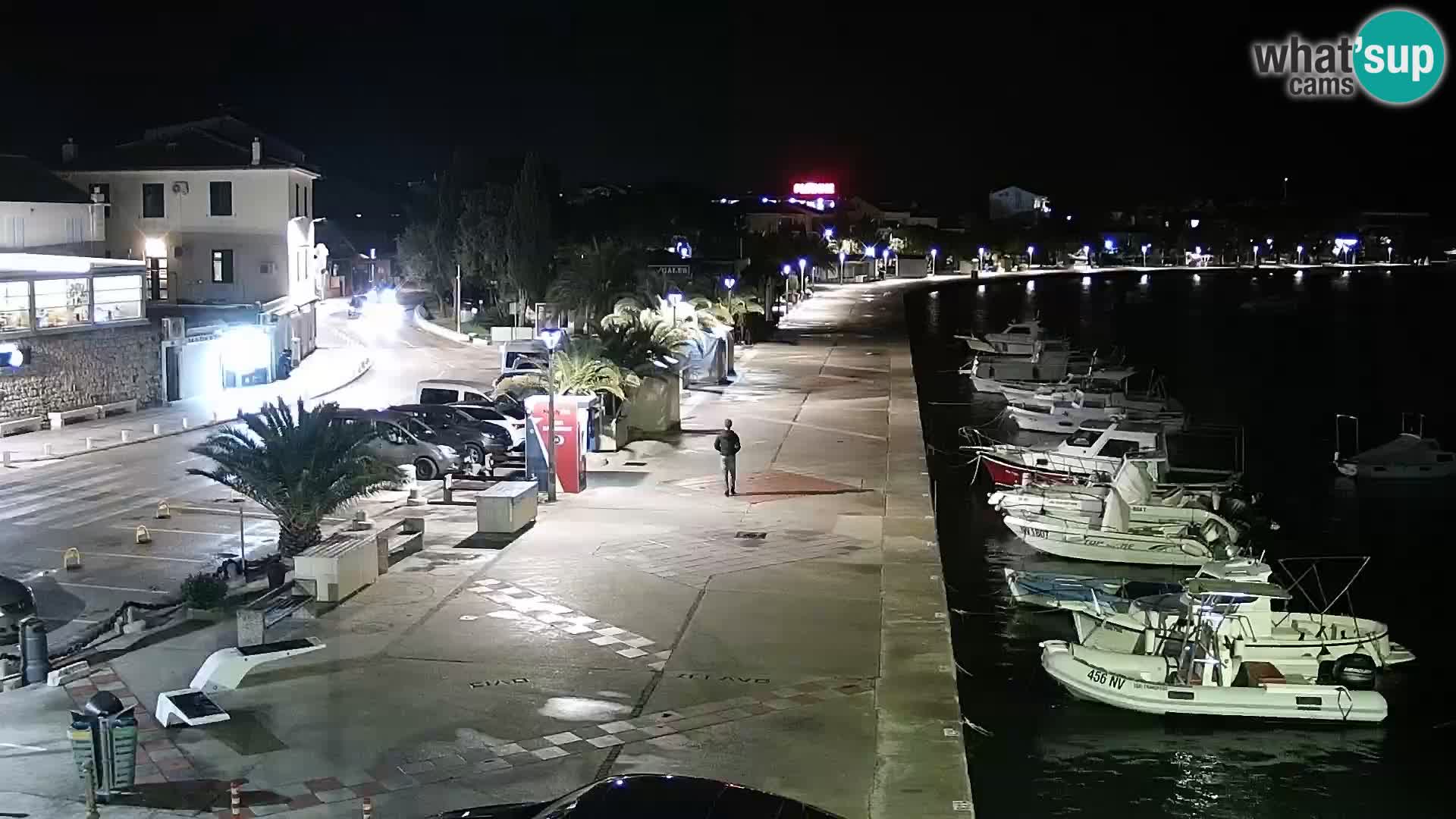 Webcam Novalja seaside promenade