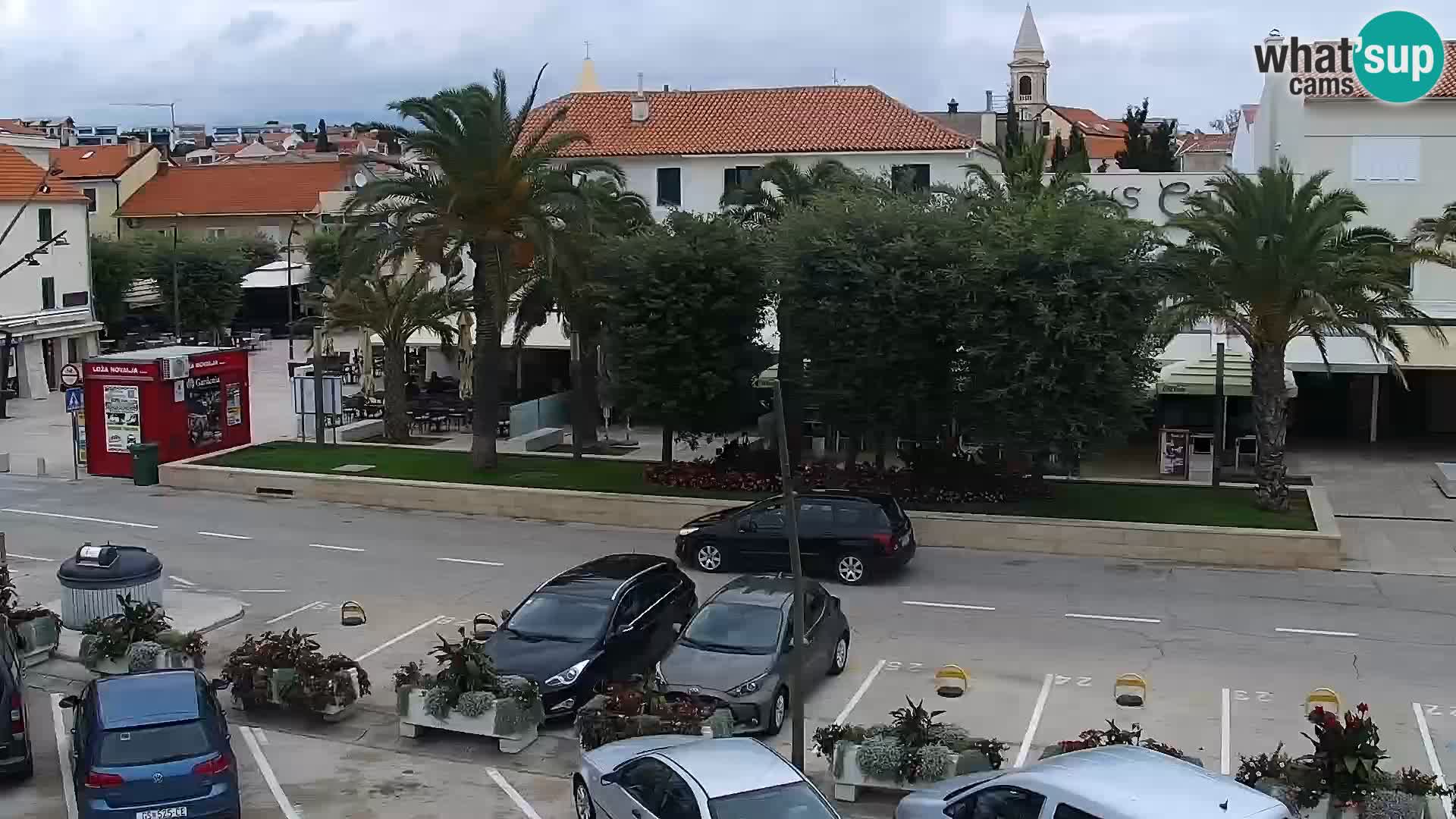 Webcam Novalja seaside promenade