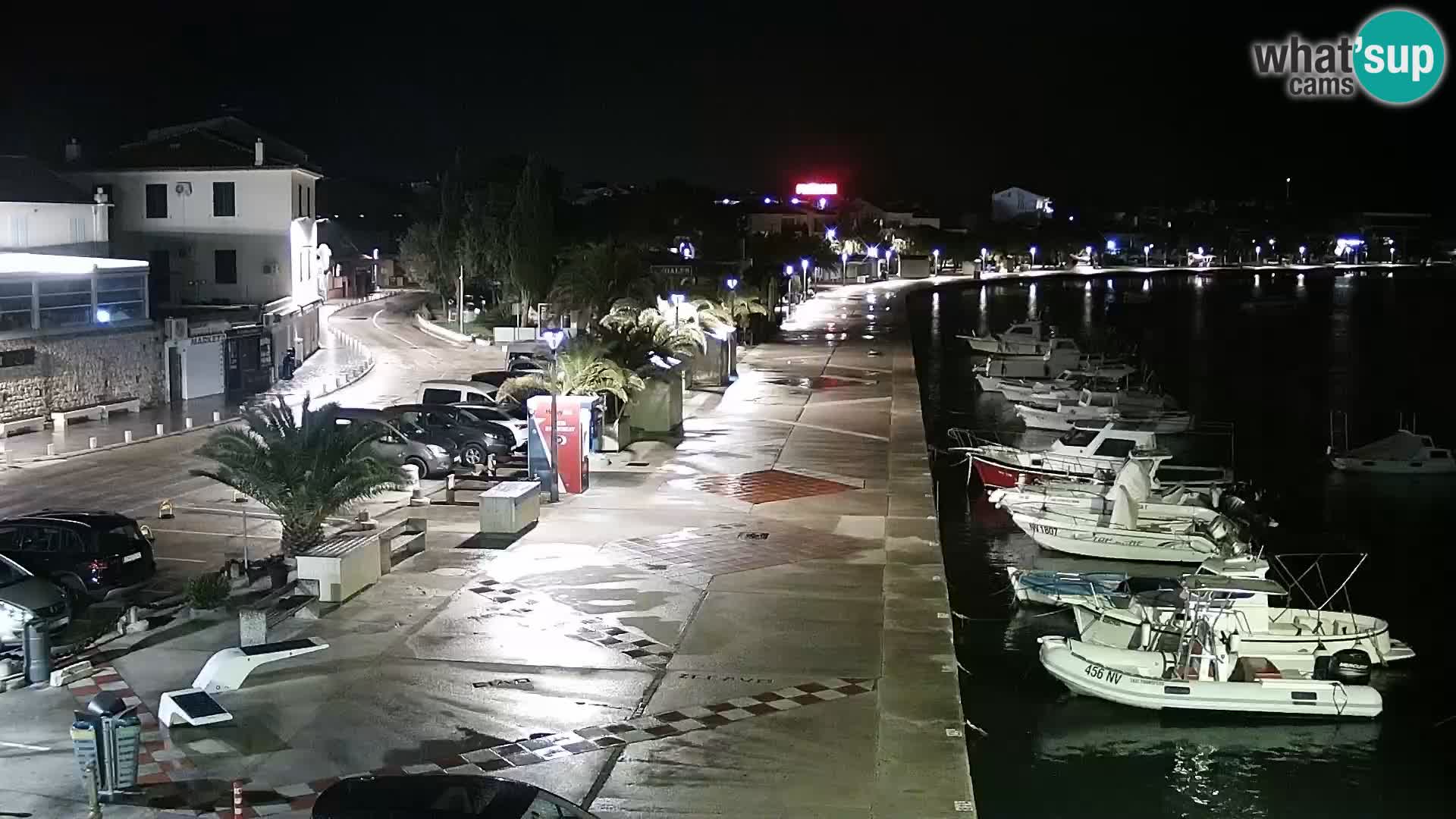 Webcam Novalja seaside promenade