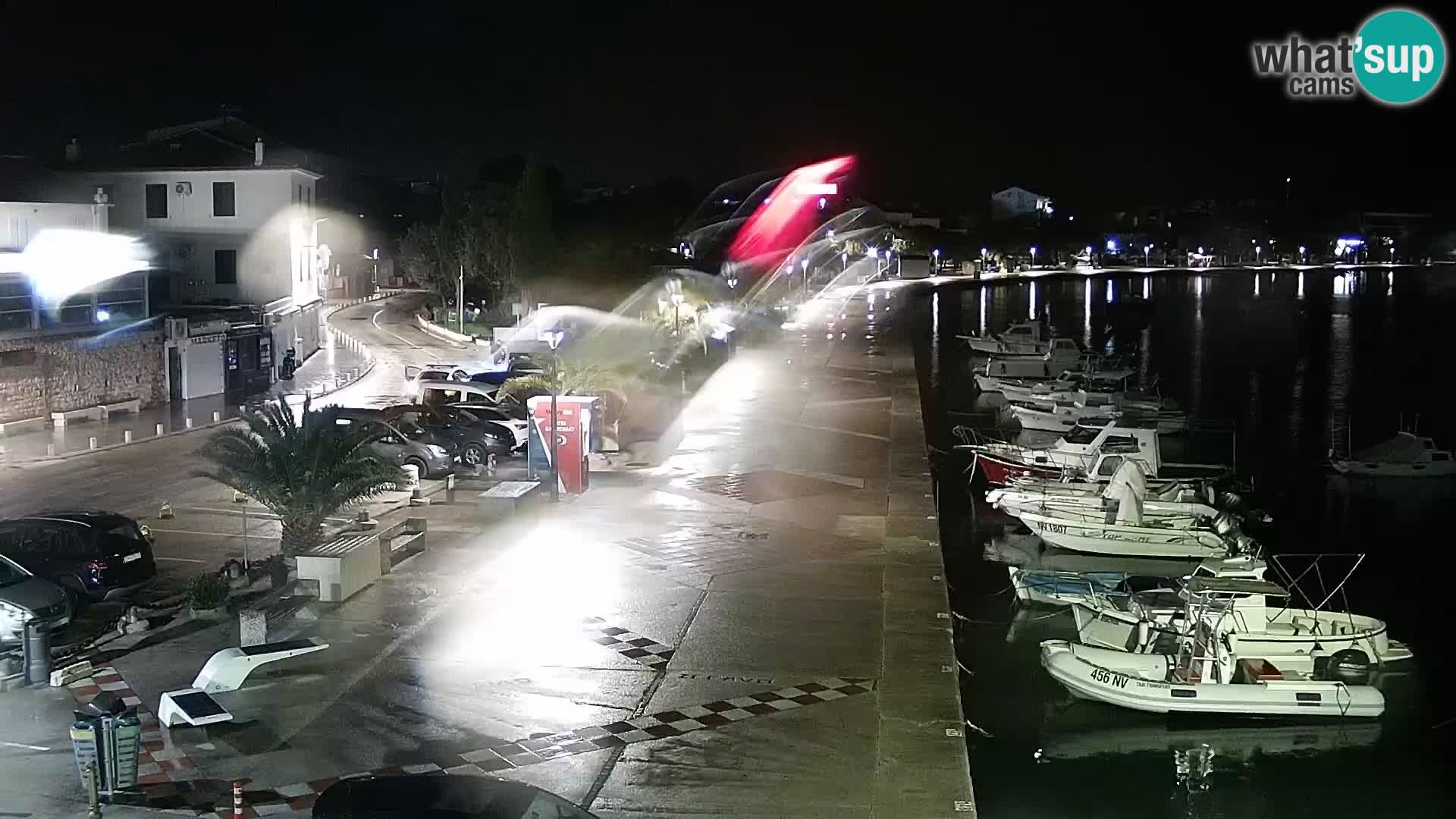 Webcam Novalja seaside promenade