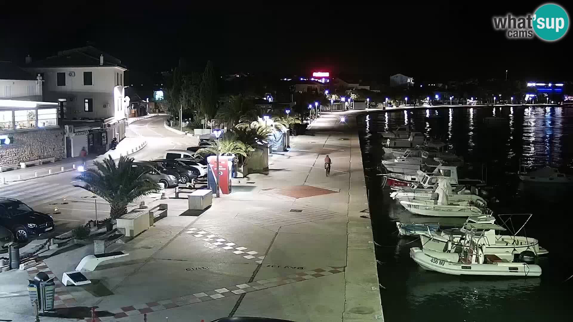 Webcam Novalja seaside promenade
